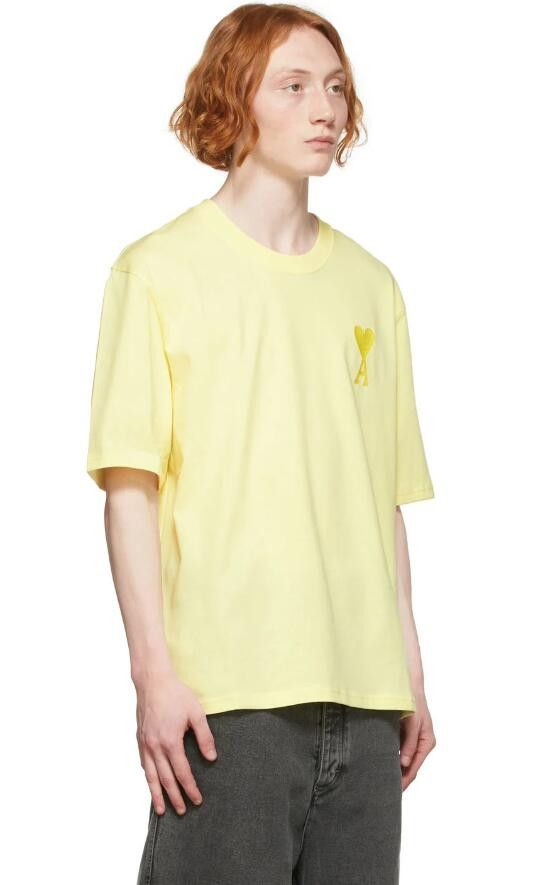 AMI BNWT SS22 AMI DE COEUR YELLOW TSHIRT S Size US S / EU 44-46 / 1 - 10 Thumbnail