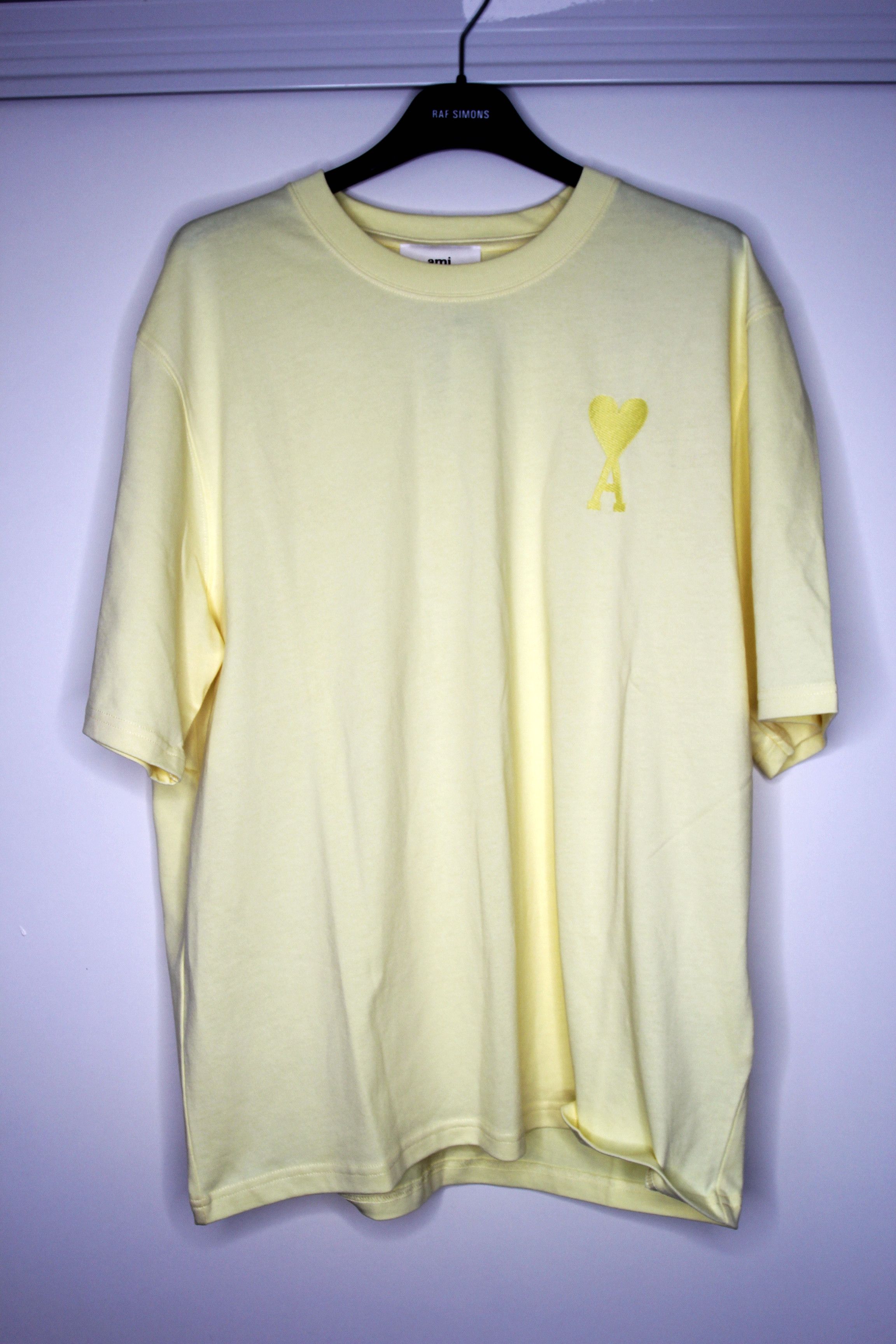 AMI BNWT SS22 AMI DE COEUR YELLOW TSHIRT S Size US S / EU 44-46 / 1 - 2 Thumbnail