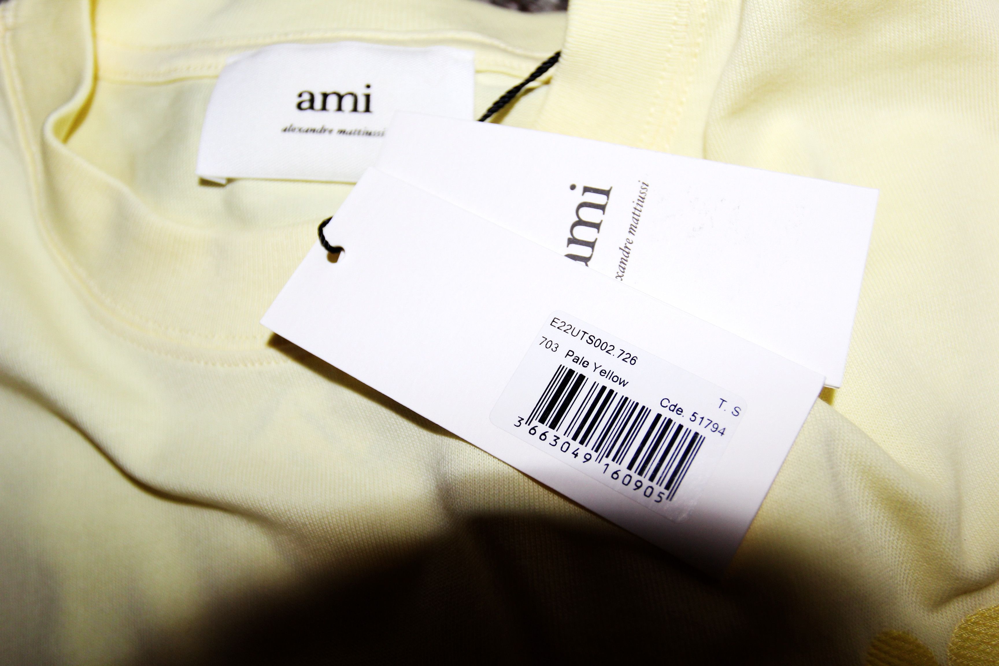 AMI BNWT SS22 AMI DE COEUR YELLOW TSHIRT S Size US S / EU 44-46 / 1 - 8 Thumbnail