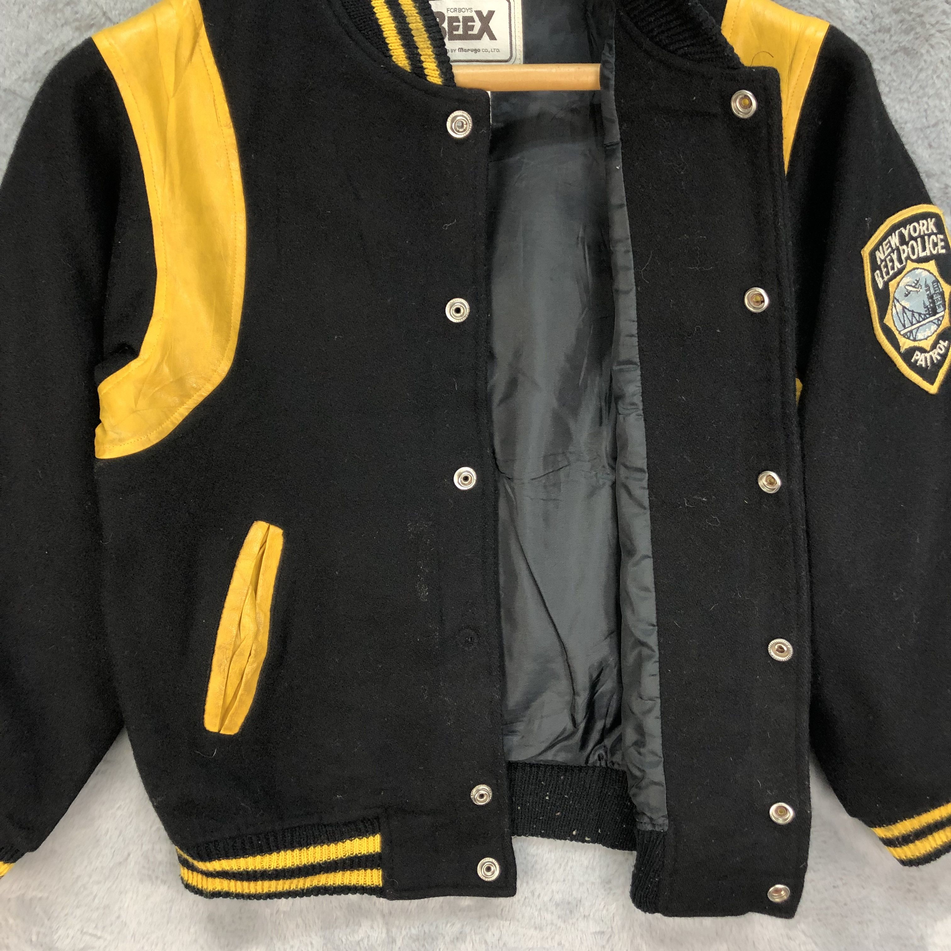 Vintage BEEX New York Beex Police Boys Wool Varsity Jacket #4832-172 Size US S / EU 44-46 / 1 - 9 Thumbnail