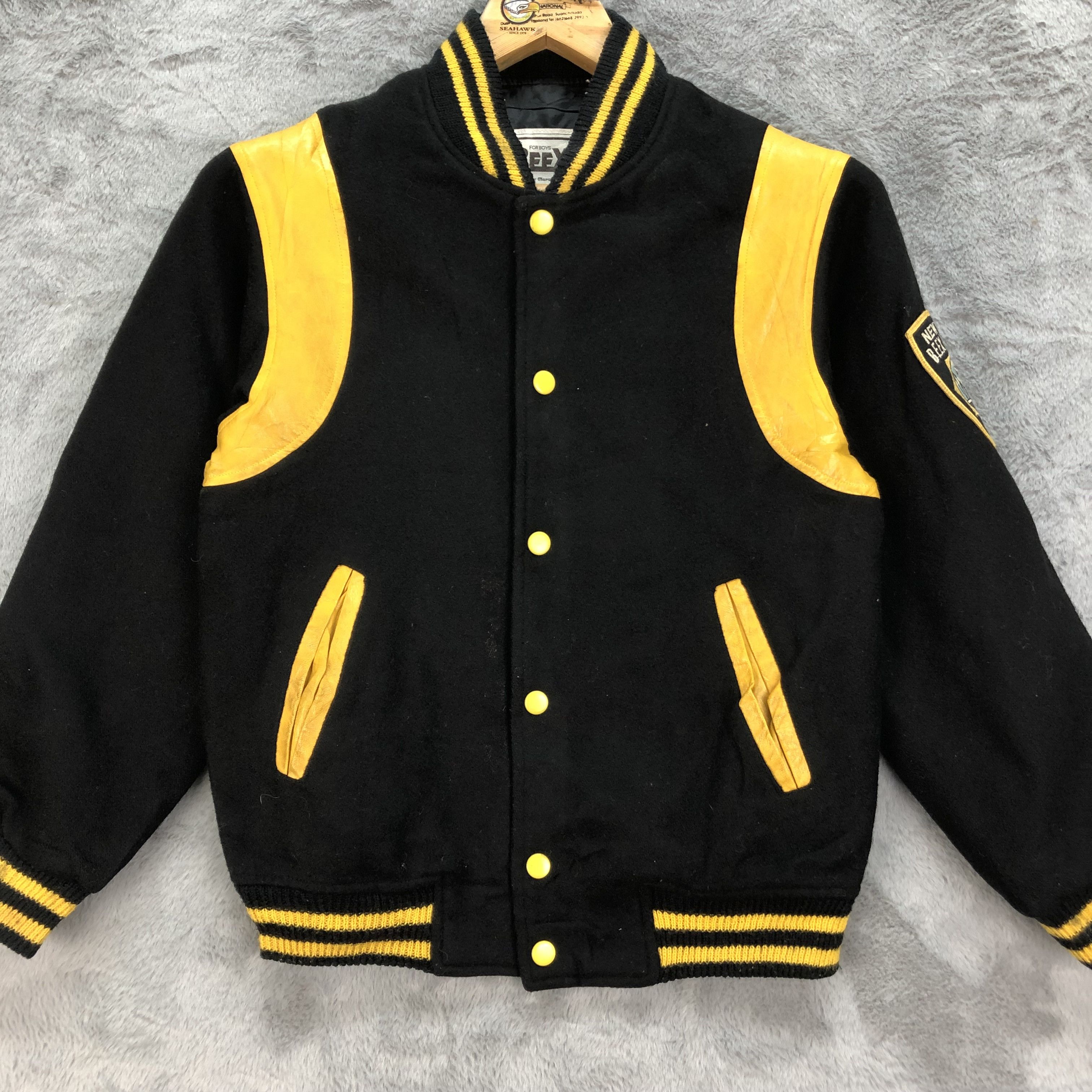 Vintage BEEX New York Beex Police Boys Wool Varsity Jacket #4832-172 Size US S / EU 44-46 / 1 - 3 Thumbnail
