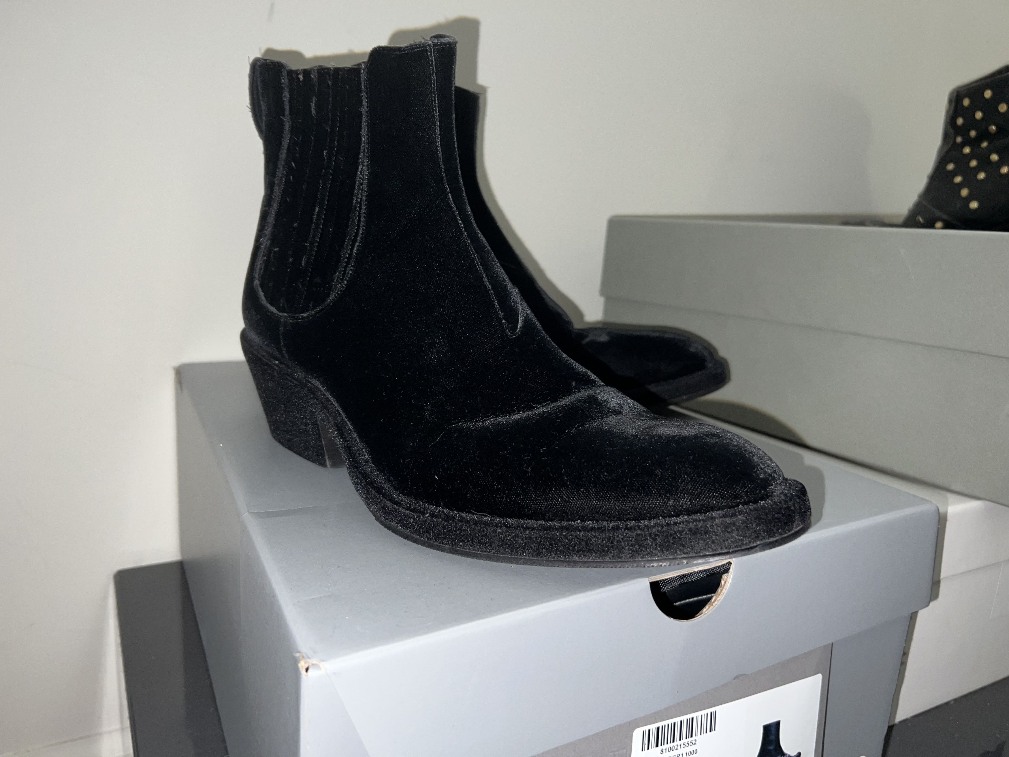 Givenchy × Riccardo Tisci Givenchy Black Velvet Chelsea Boot Size US 10.5 / EU 43-44 - 7 Thumbnail