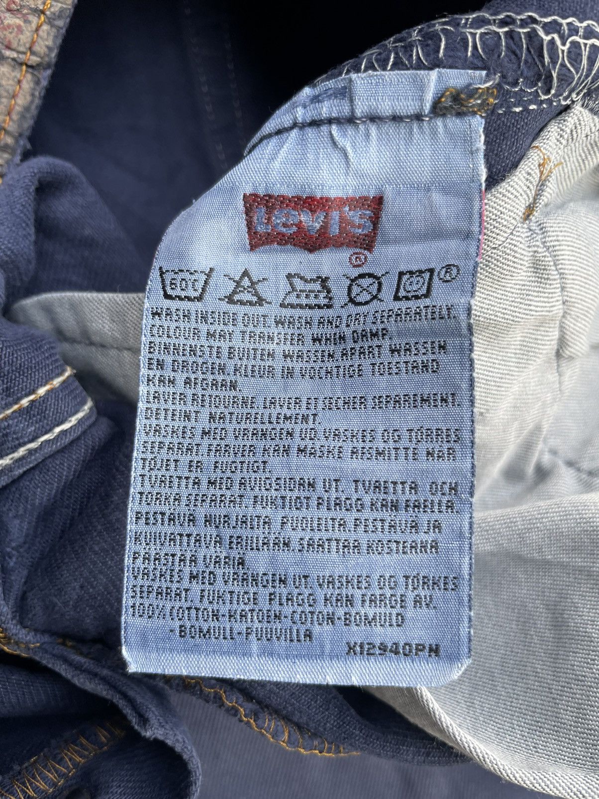 Levi's Vintage 1999 Levis 501 e Purple Denim Size US 31 - 16 Thumbnail