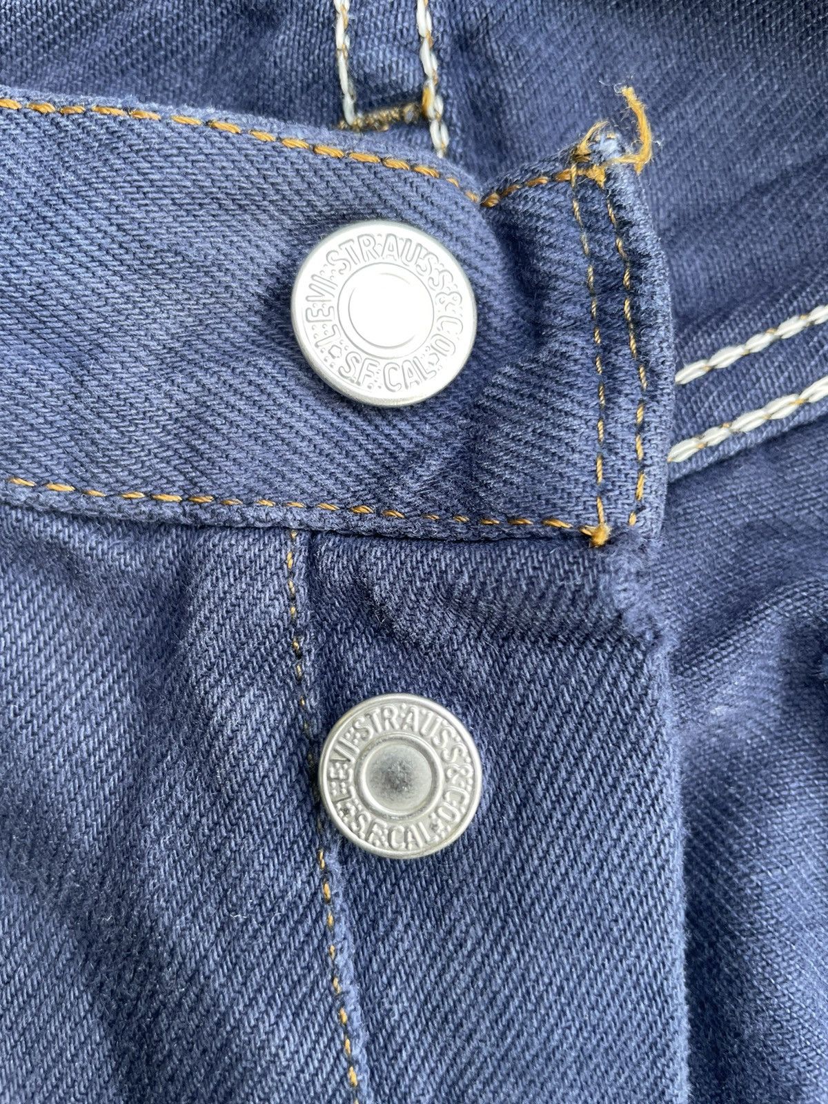 Levi's Vintage 1999 Levis 501 e Purple Denim Size US 31 - 18 Thumbnail