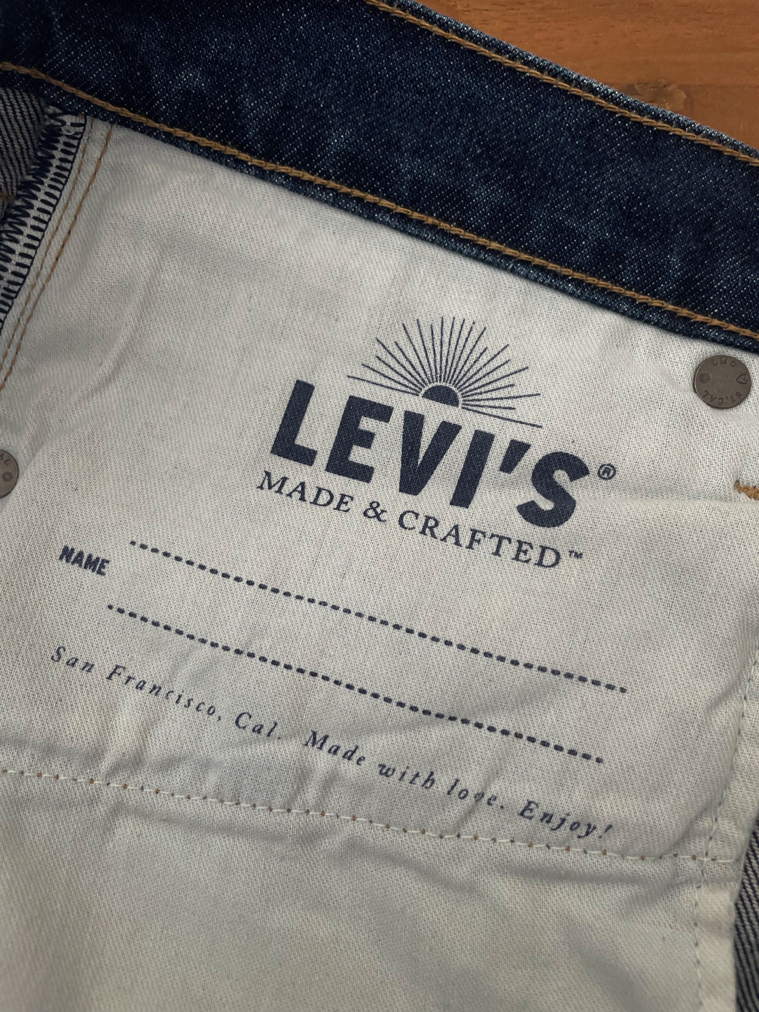 Levi's MADE IN JAPAN 512 SLIM TAPERED WASHED INDIGO JEANS Size US 32 / EU 48 - 18 Thumbnail