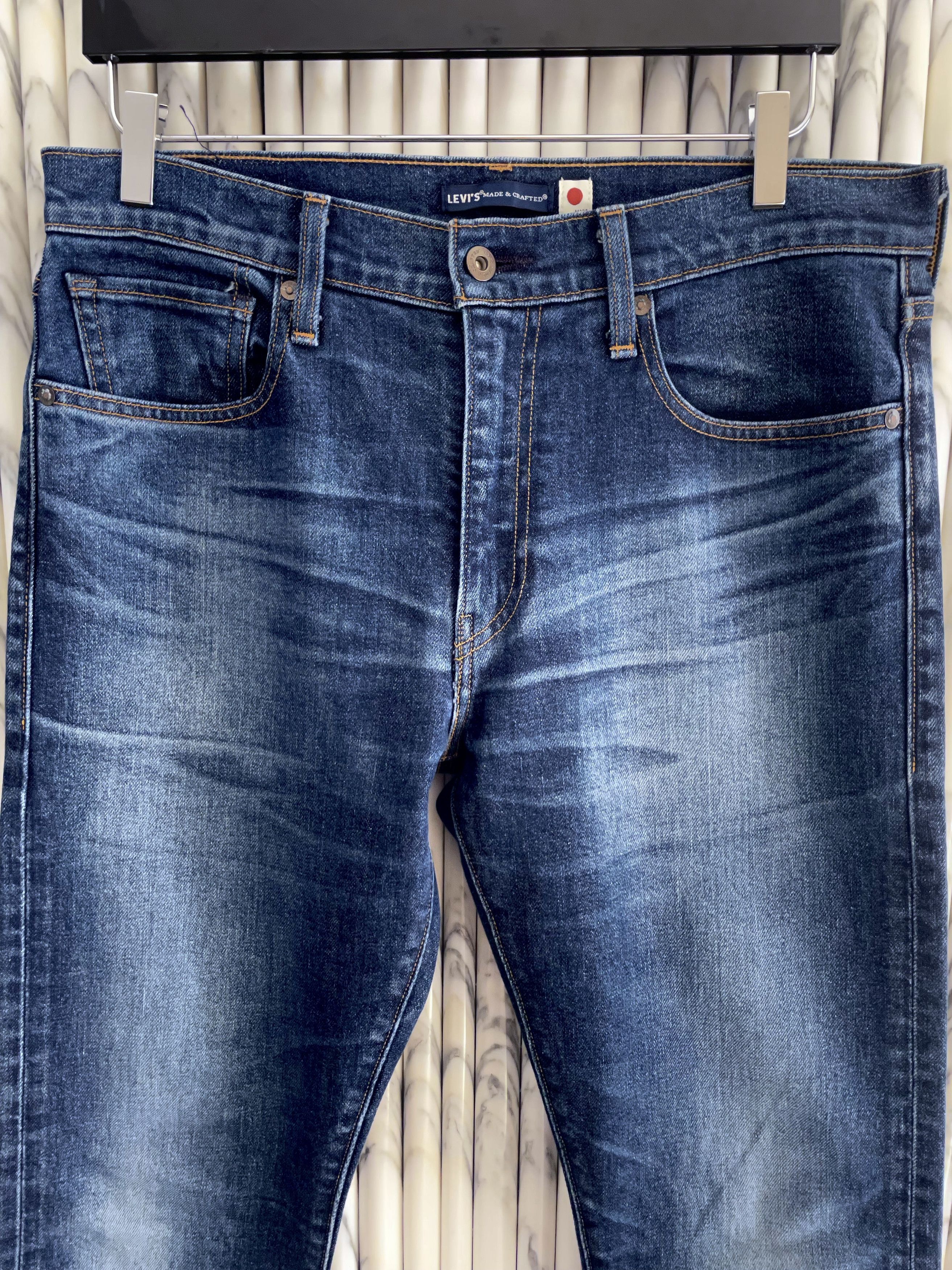 Levi's MADE IN JAPAN 512 SLIM TAPERED WASHED INDIGO JEANS Size US 32 / EU 48 - 4 Thumbnail