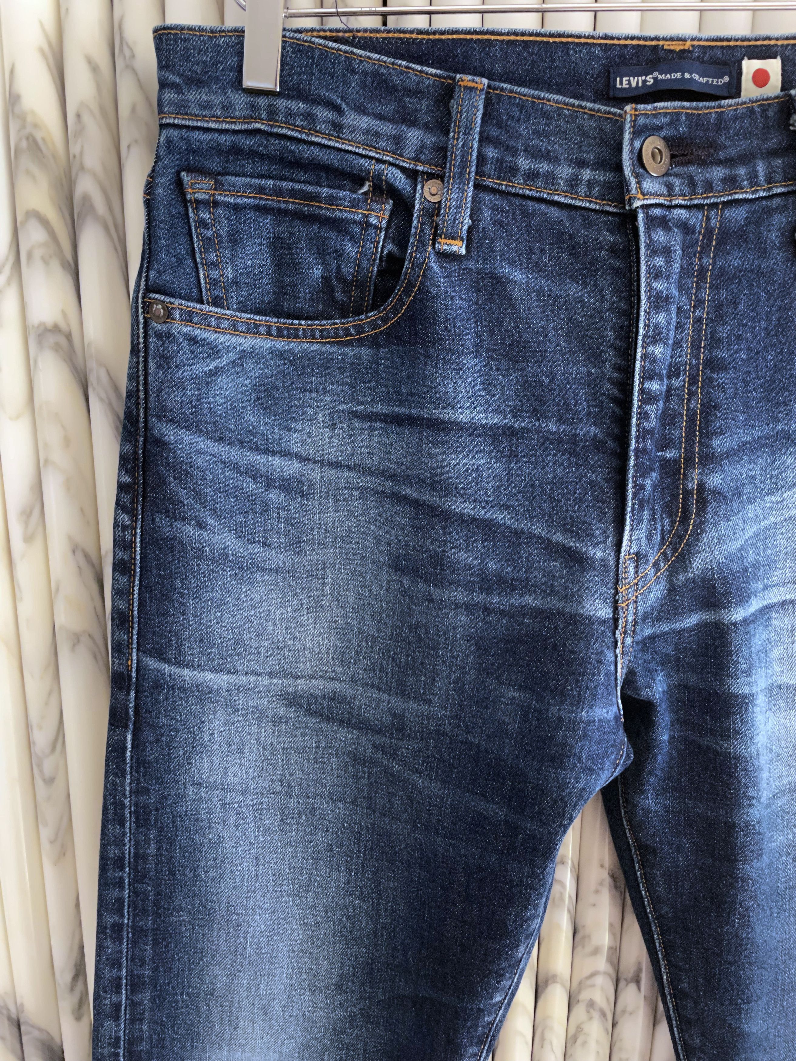 Levi's MADE IN JAPAN 512 SLIM TAPERED WASHED INDIGO JEANS Size US 32 / EU 48 - 6 Thumbnail