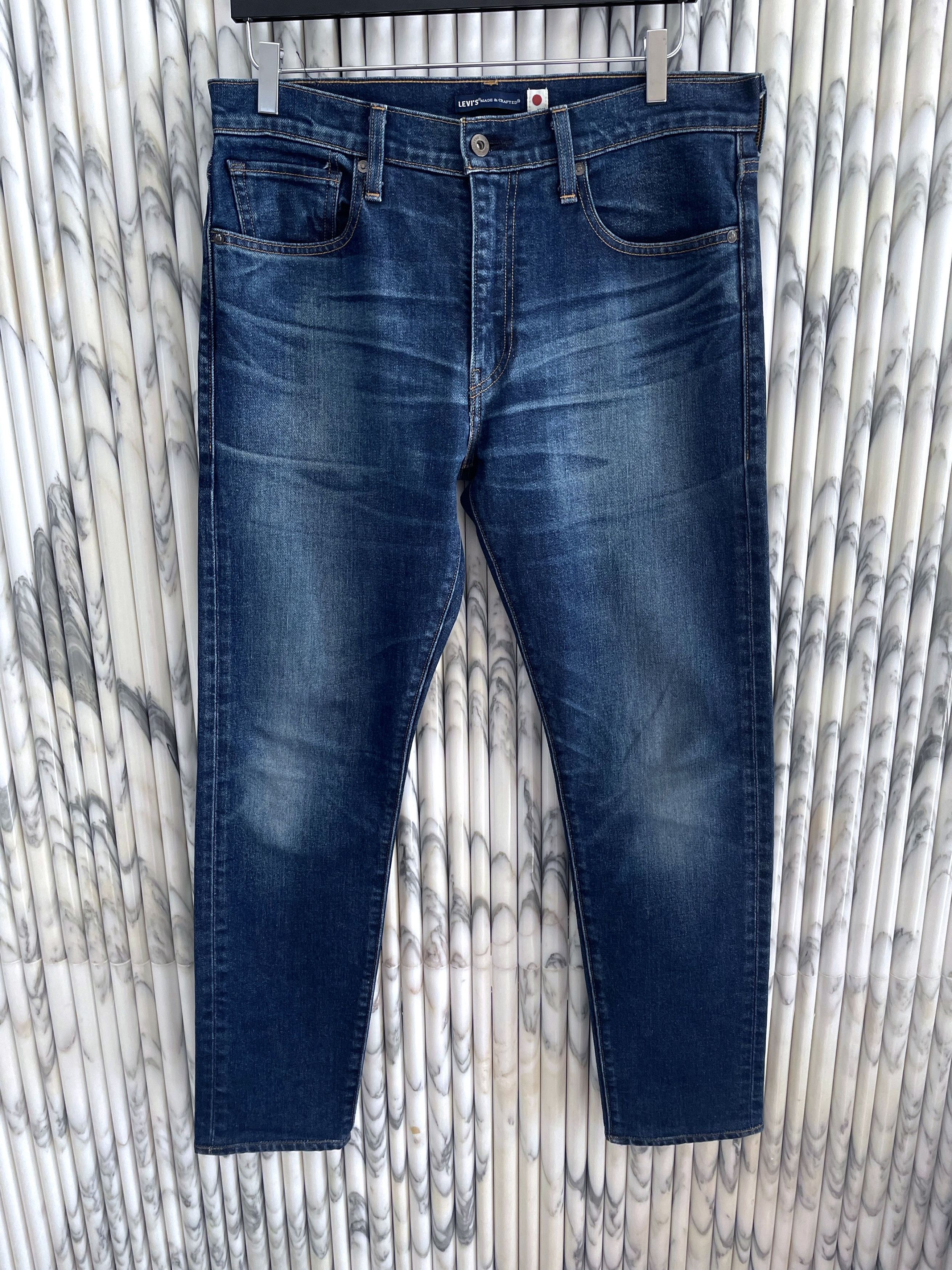 Levi's MADE IN JAPAN 512 SLIM TAPERED WASHED INDIGO JEANS Size US 32 / EU 48 - 3 Thumbnail
