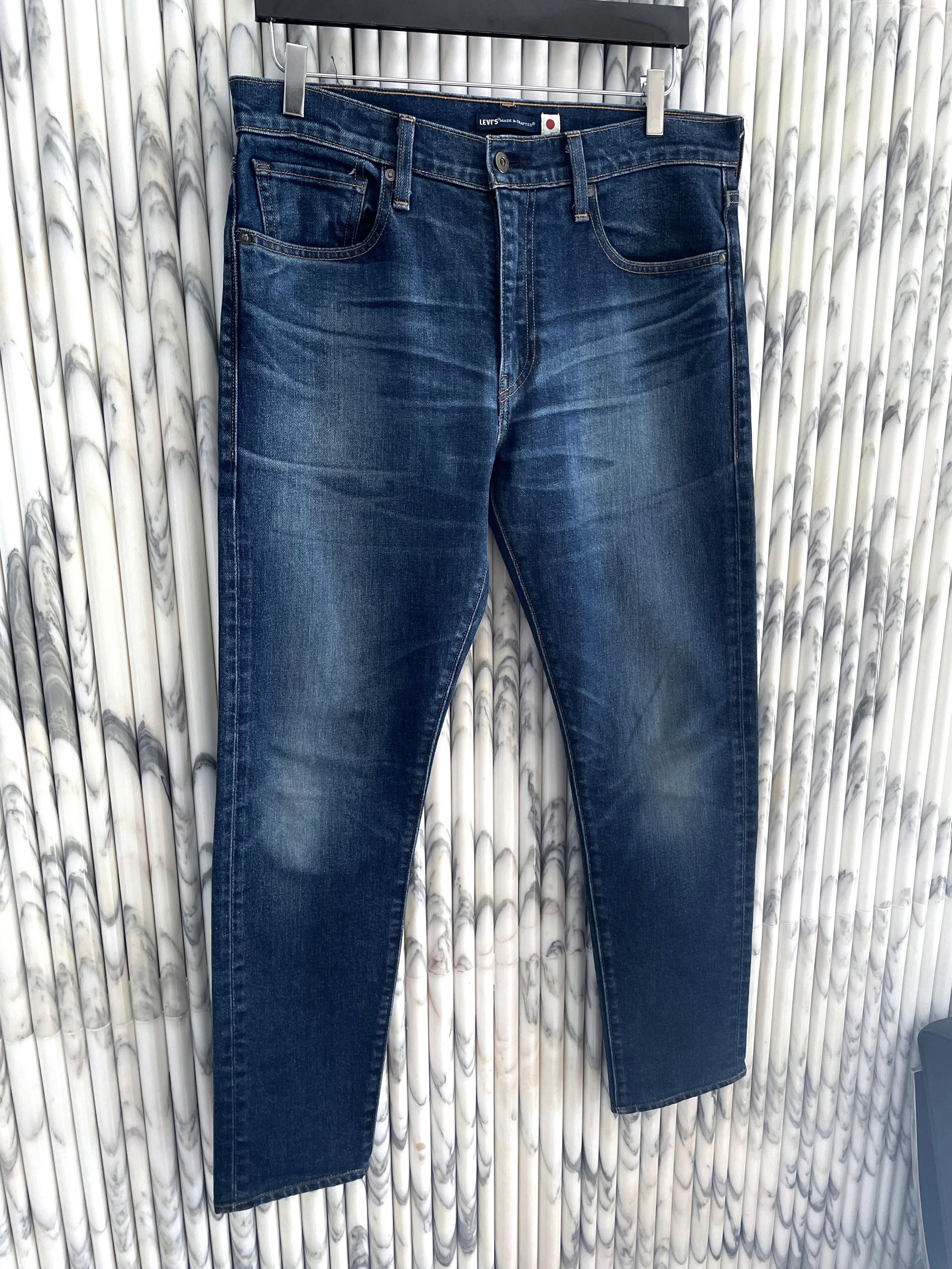 Levi's MADE IN JAPAN 512 SLIM TAPERED WASHED INDIGO JEANS Size US 32 / EU 48 - 2 Thumbnail