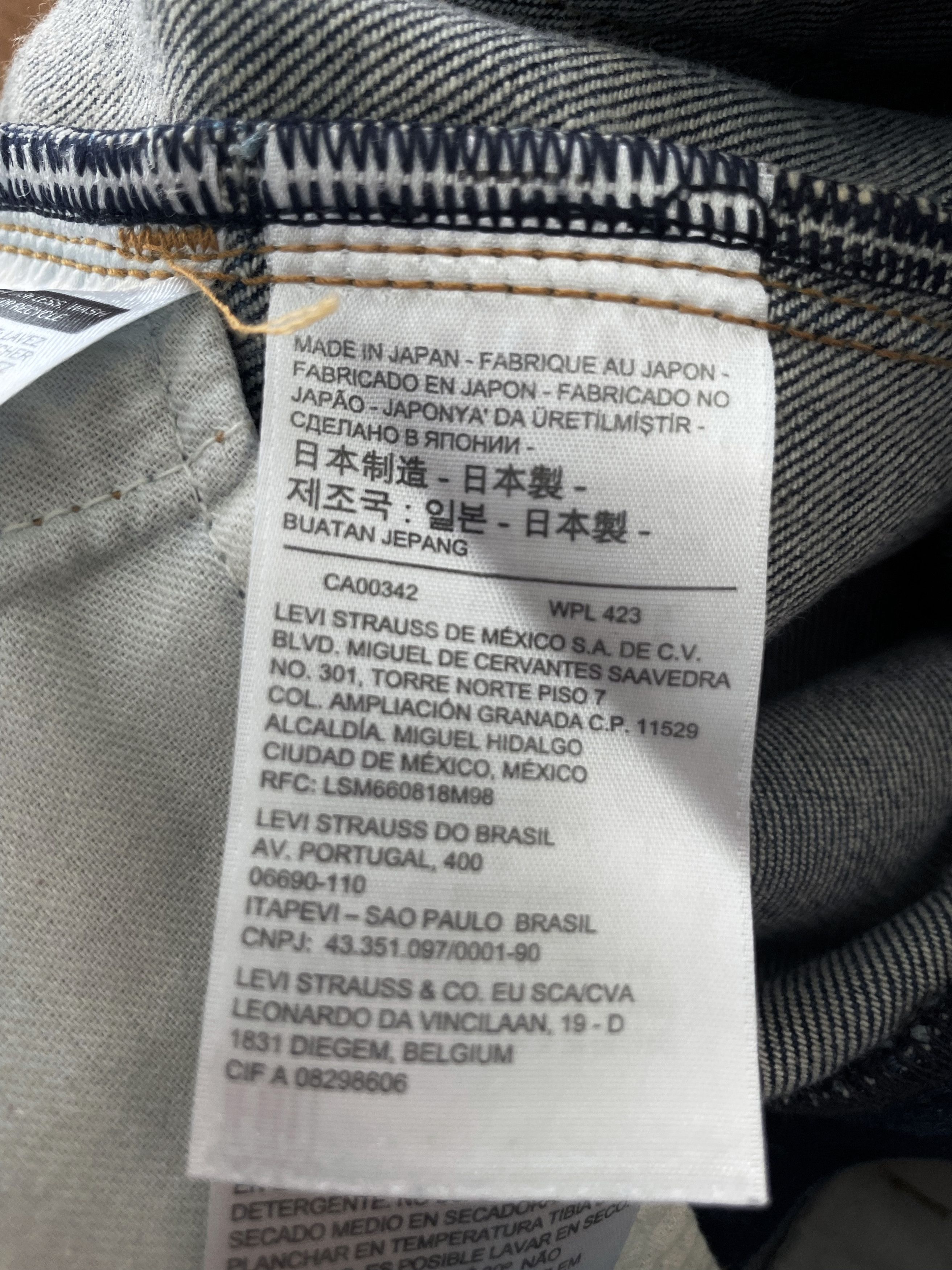 Levi's MADE IN JAPAN 512 SLIM TAPERED WASHED INDIGO JEANS Size US 32 / EU 48 - 16 Thumbnail