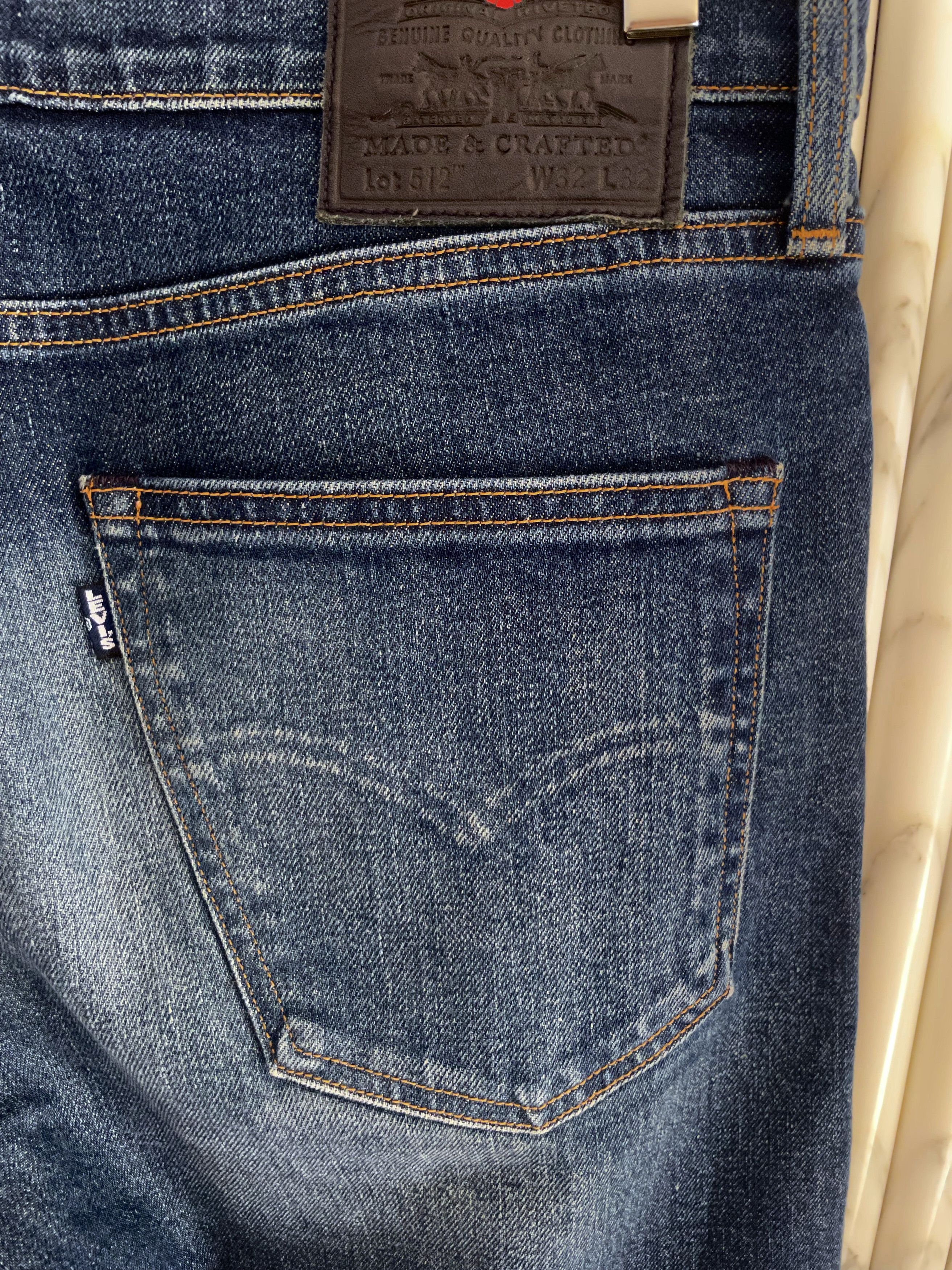 Levi's MADE IN JAPAN 512 SLIM TAPERED WASHED INDIGO JEANS Size US 32 / EU 48 - 8 Thumbnail
