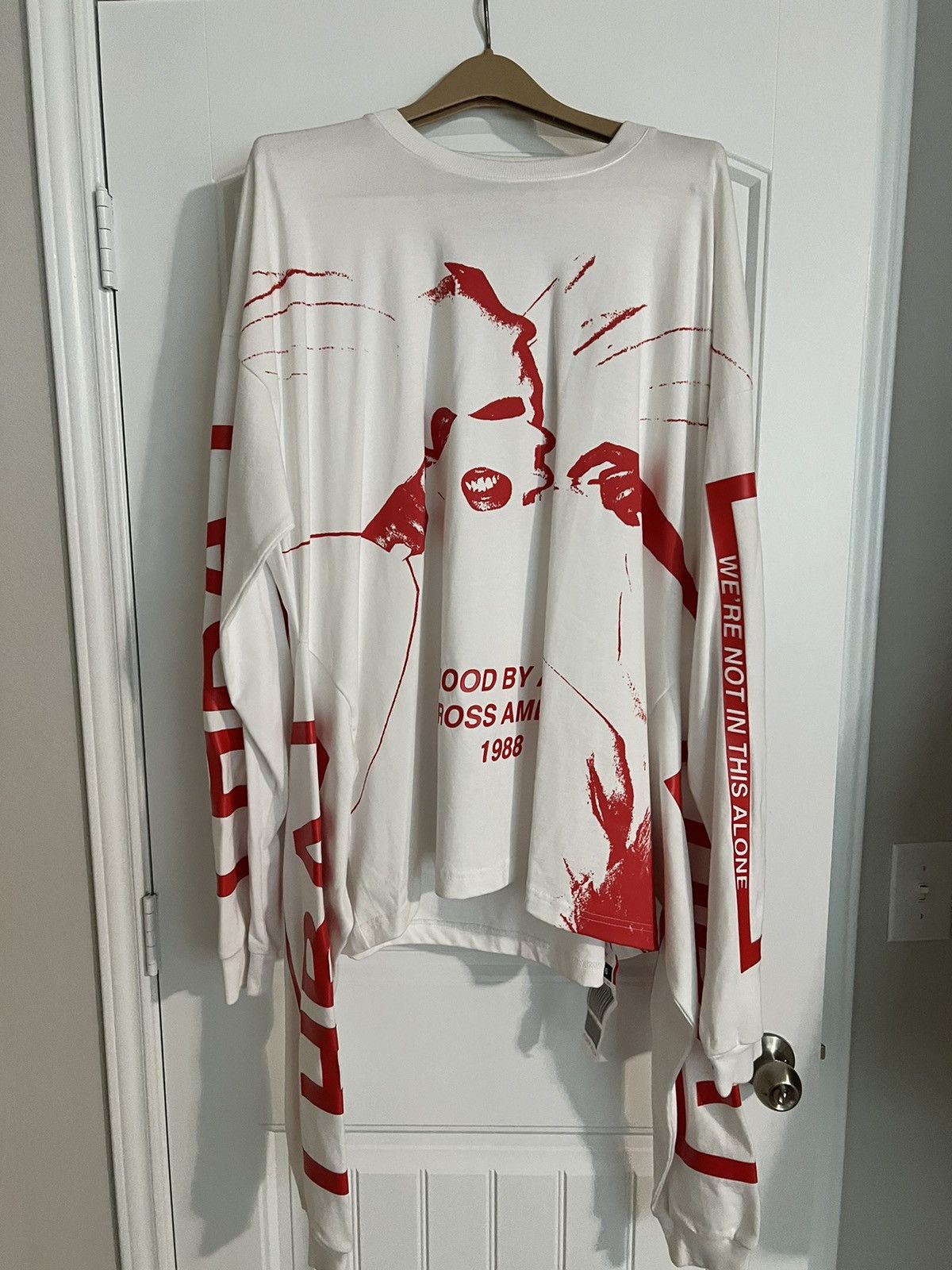 image of Hood By Air American Monster Tee, Fw 2016 Pilgrimage in White, Men's (Size XL)