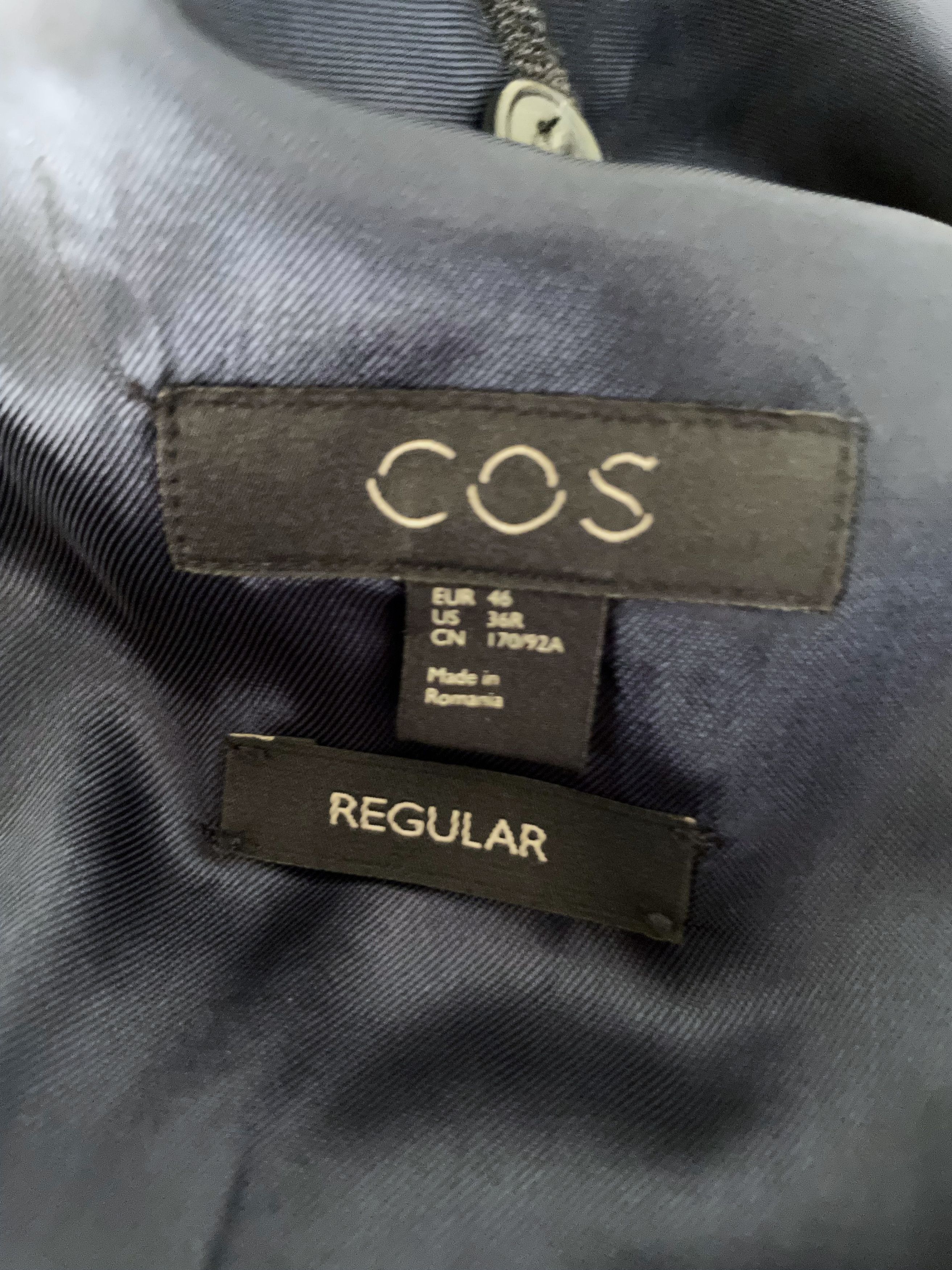 Cos CLASSIC GREY WOOL SLIM FIT SUIT Size 48S - 5 Thumbnail