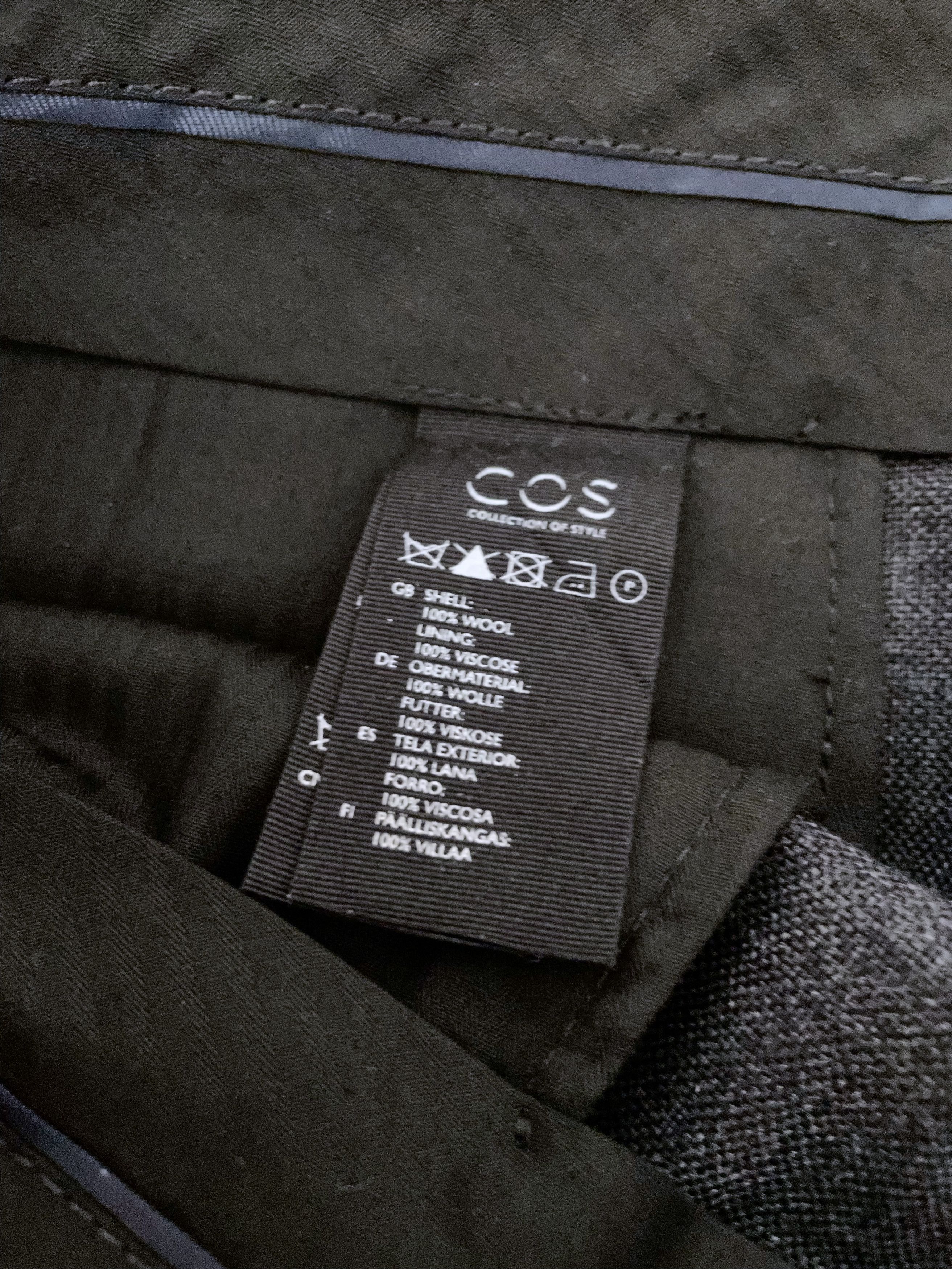 Cos CLASSIC GREY WOOL SLIM FIT SUIT Size 48S - 7 Thumbnail