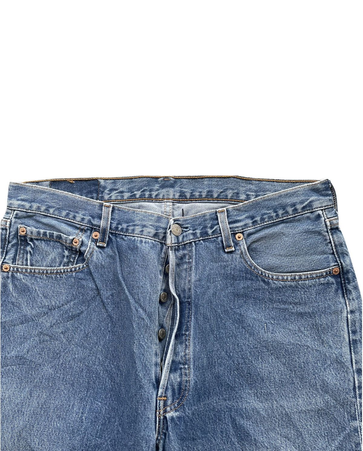 Levi's Vintage Levi’s 501 1997 Usa Aging Wash Denim Size US 35 - 4 Thumbnail