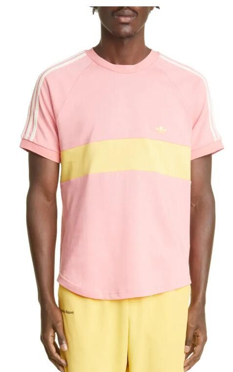 image of Ss22 Wales Bonner X Adidas Wb Ss Tshirt M in Pink, Men's (Size Medium)