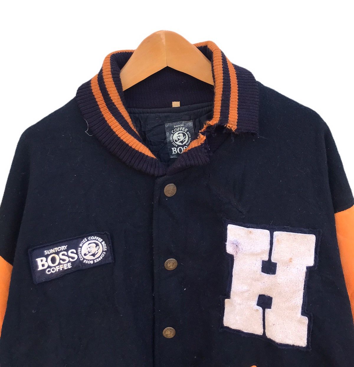 Vintage Vintage Suntory Coffee boss varsity jacket Size US L / EU 52-54 / 3 - 4 Thumbnail