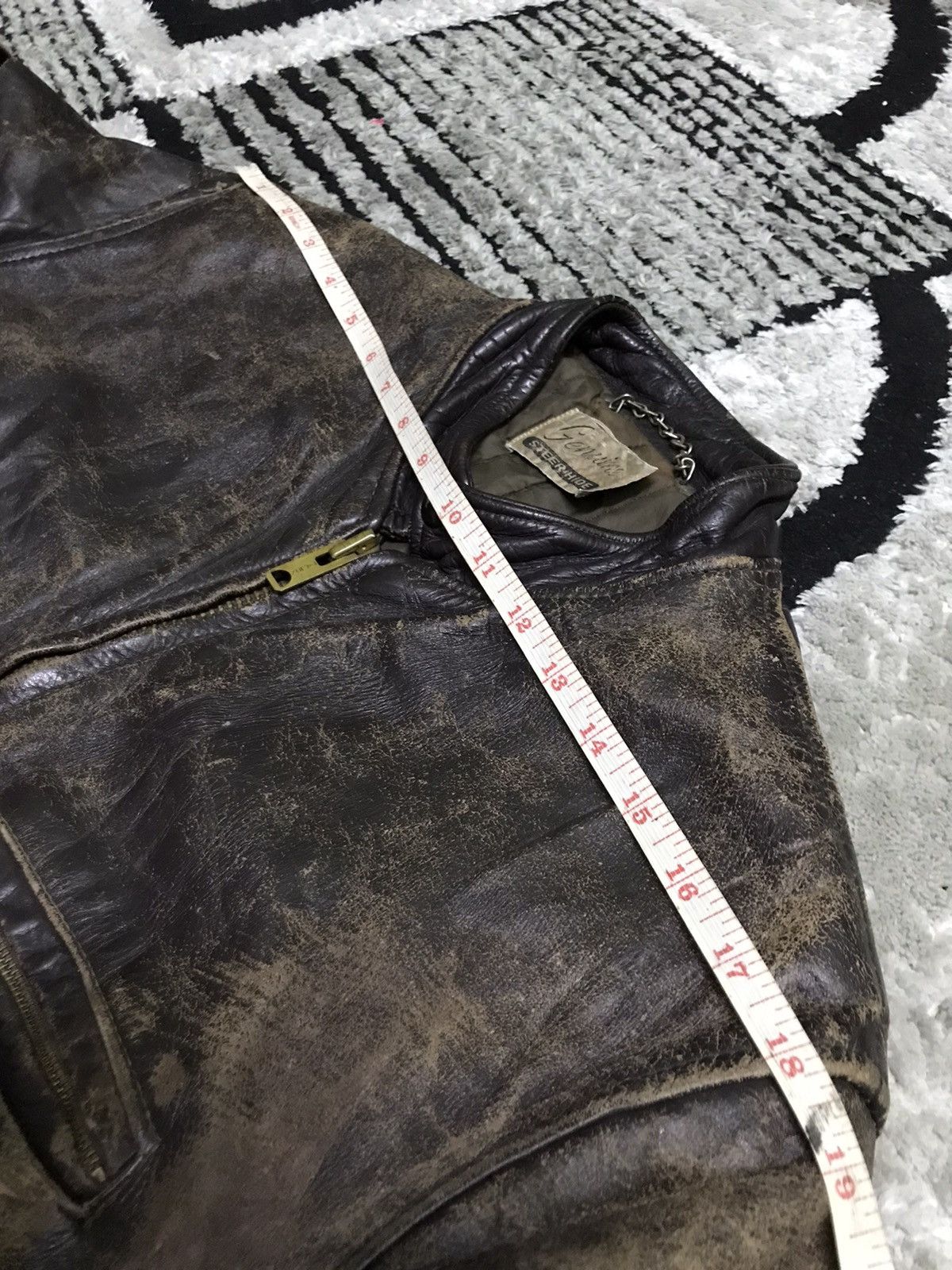 Genuine Leather Vintage 80s Leather jacket kanye west style Size US M / EU 48-50 / 2 - 14 Thumbnail