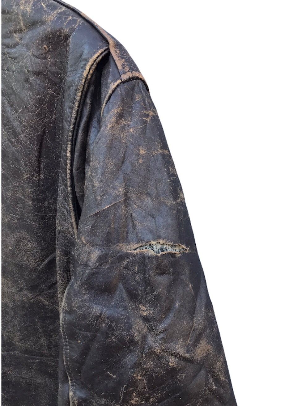Genuine Leather Vintage 80s Leather jacket kanye west style Size US M / EU 48-50 / 2 - 8 Thumbnail