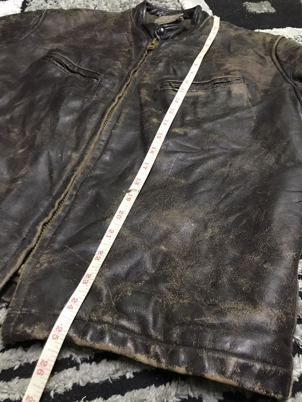 Genuine Leather Vintage 80s Leather jacket kanye west style Size US M / EU 48-50 / 2 - 13 Thumbnail