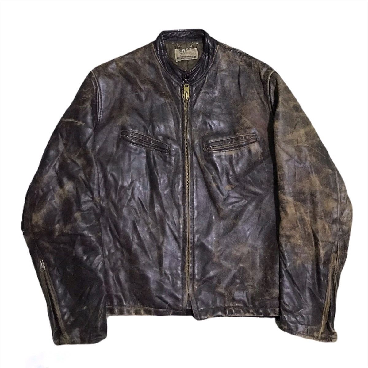 Genuine Leather Vintage 80s Leather jacket kanye west style Size US M / EU 48-50 / 2 - 2 Thumbnail