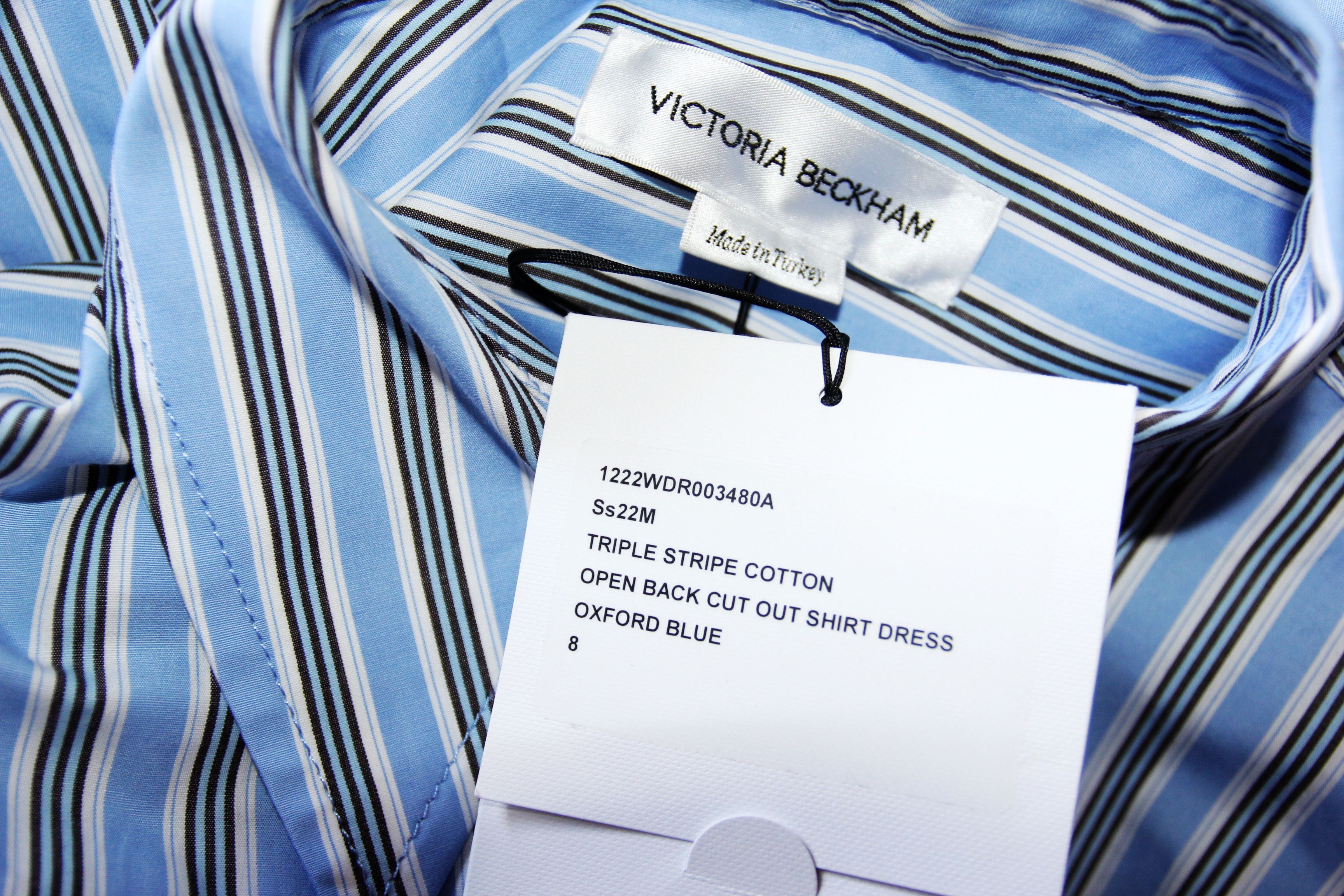 Victoria Beckham BNWT SS22 VICTORIA BECKHAM OPEN BACK CUT OUT DRESS 2 Size 26" / US 2 / IT 38 - 8 Thumbnail