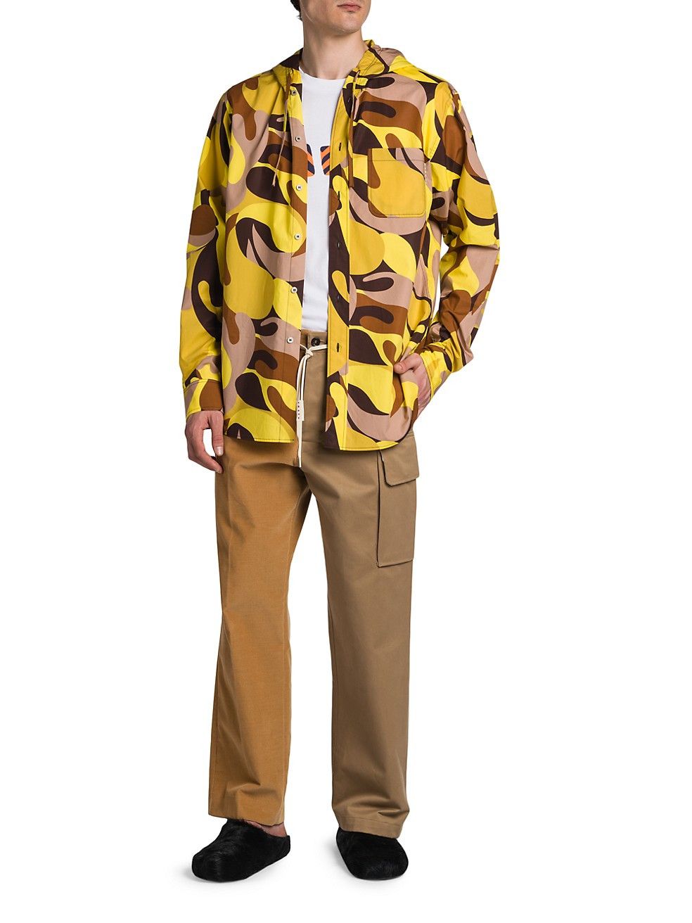 Marni BNWT SS22 MARNI ABSTRACT PRINT HOODED SHIRT 48 Size US M / EU 48-50 / 2 - 13 Thumbnail