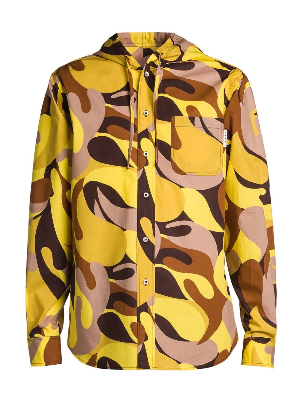 Marni BNWT SS22 MARNI ABSTRACT PRINT HOODED SHIRT 48 Size US M / EU 48-50 / 2 - 10 Thumbnail