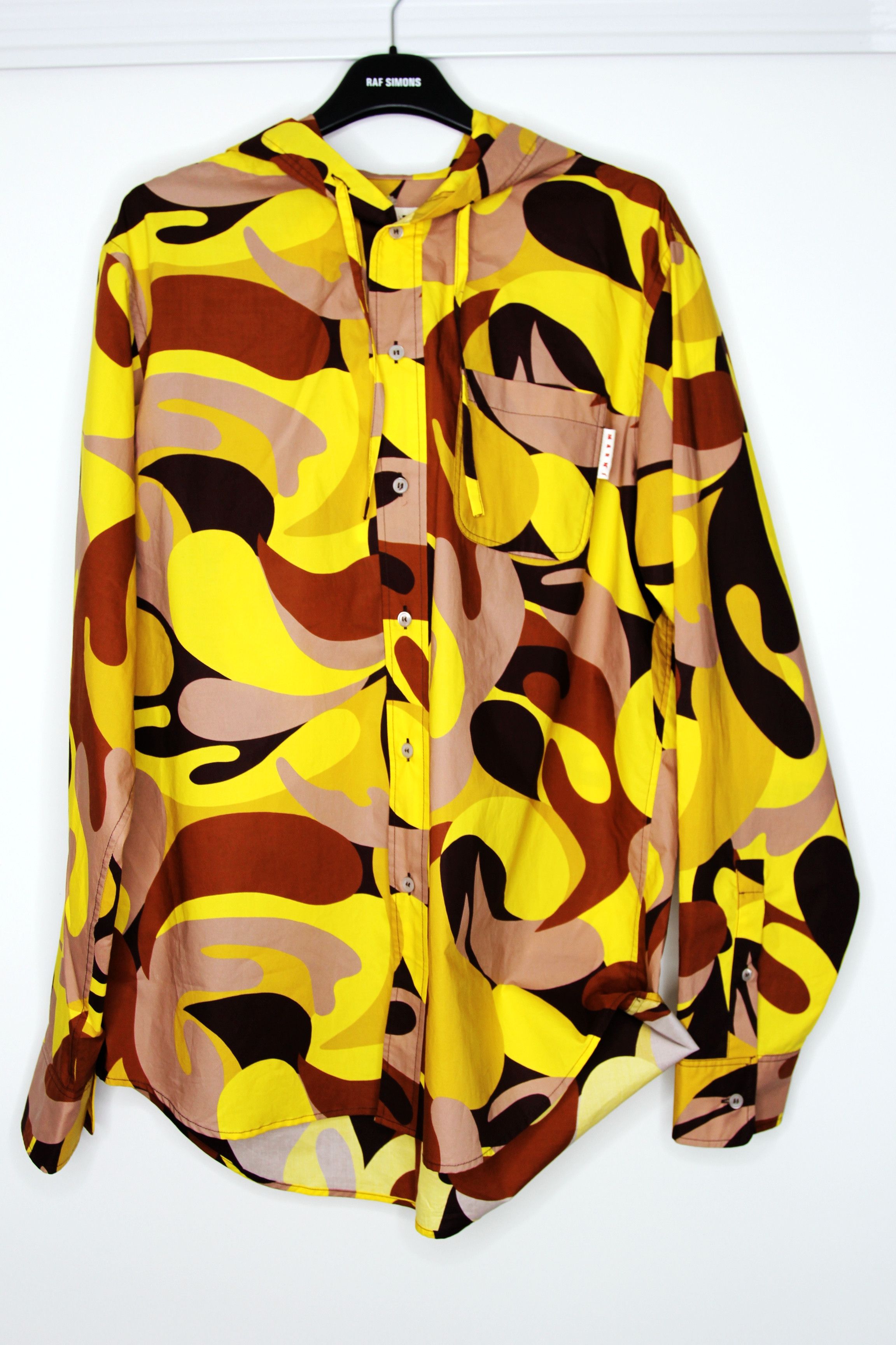 Marni BNWT SS22 MARNI ABSTRACT PRINT HOODED SHIRT 48 Size US M / EU 48-50 / 2 - 2 Thumbnail