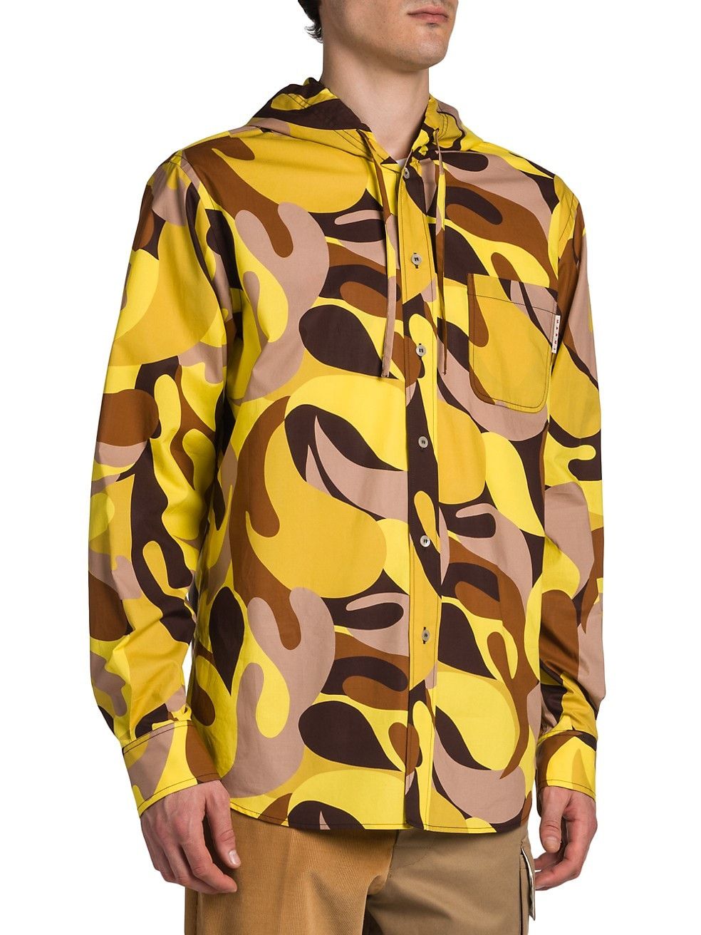 Marni BNWT SS22 MARNI ABSTRACT PRINT HOODED SHIRT 48 Size US M / EU 48-50 / 2 - 11 Thumbnail