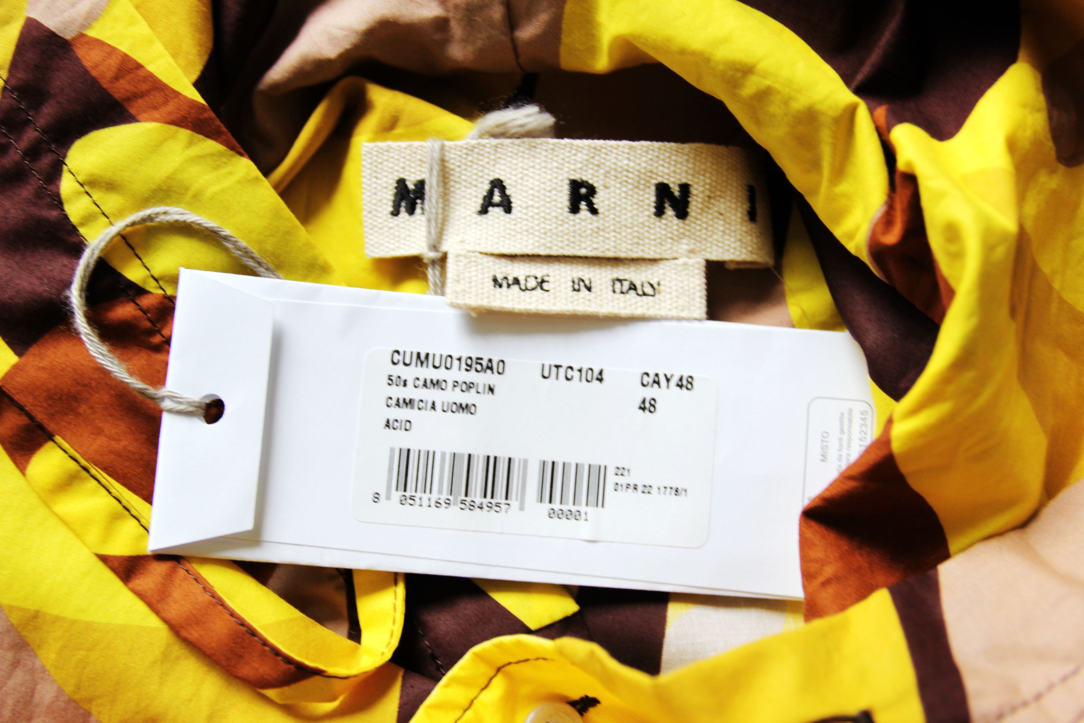 Marni BNWT SS22 MARNI ABSTRACT PRINT HOODED SHIRT 48 Size US M / EU 48-50 / 2 - 8 Thumbnail