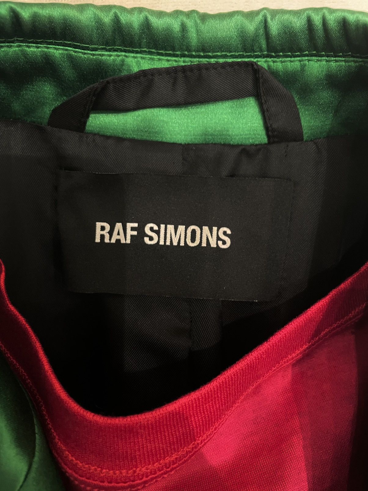 Raf Simons HOLY GRAIL EMERALD GREEN DUCHESS SATIN CHESTERFIELD COAT Size US M / EU 48-50 / 2 - 17 Thumbnail