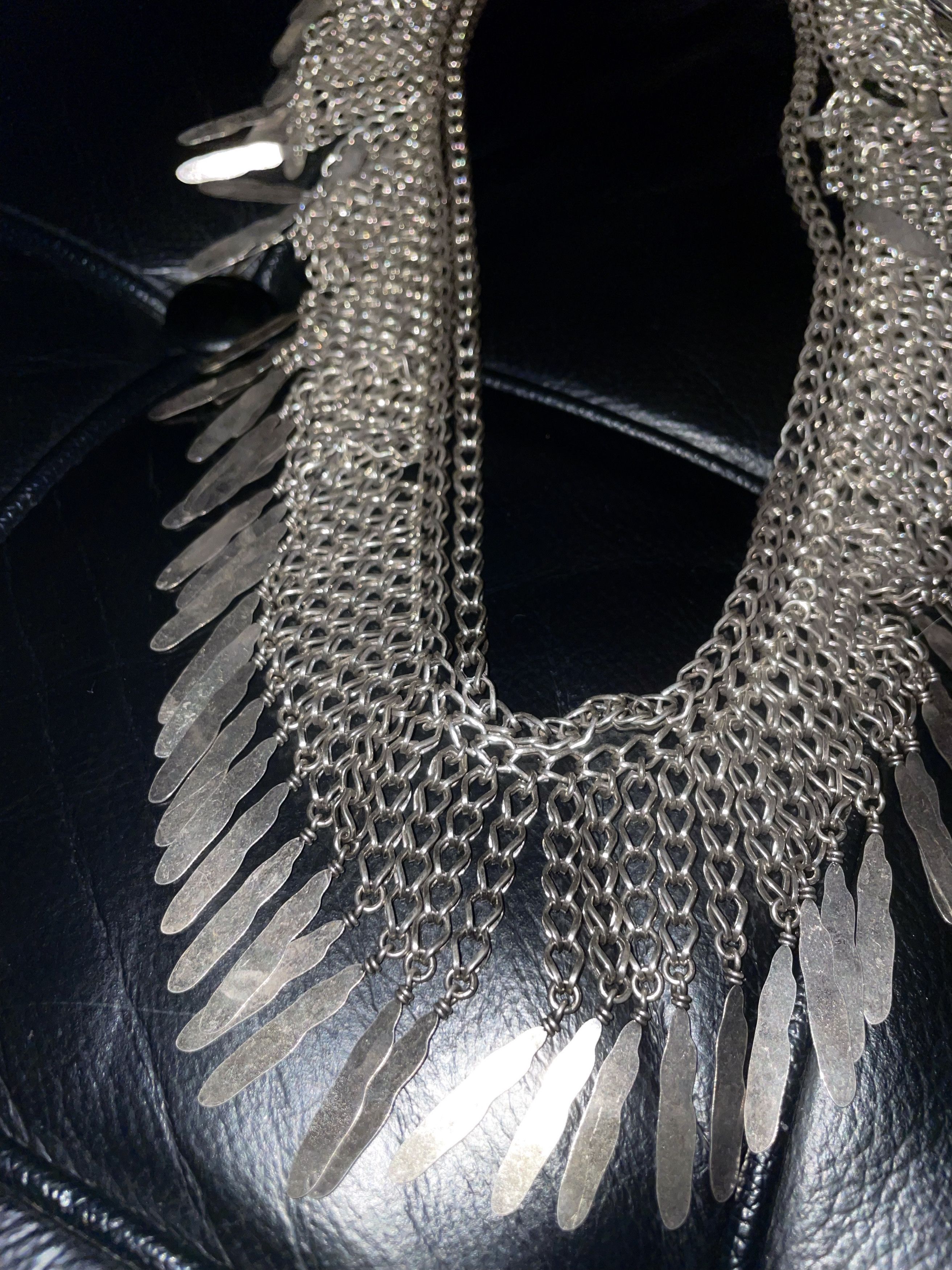 Hedi Slimane × Saint Laurent Paris HOLYGRAIL SS15 PSYCH ROCK FEATHER CHAIN SILVER NECKLACE Size ONE SIZE - 4 Thumbnail