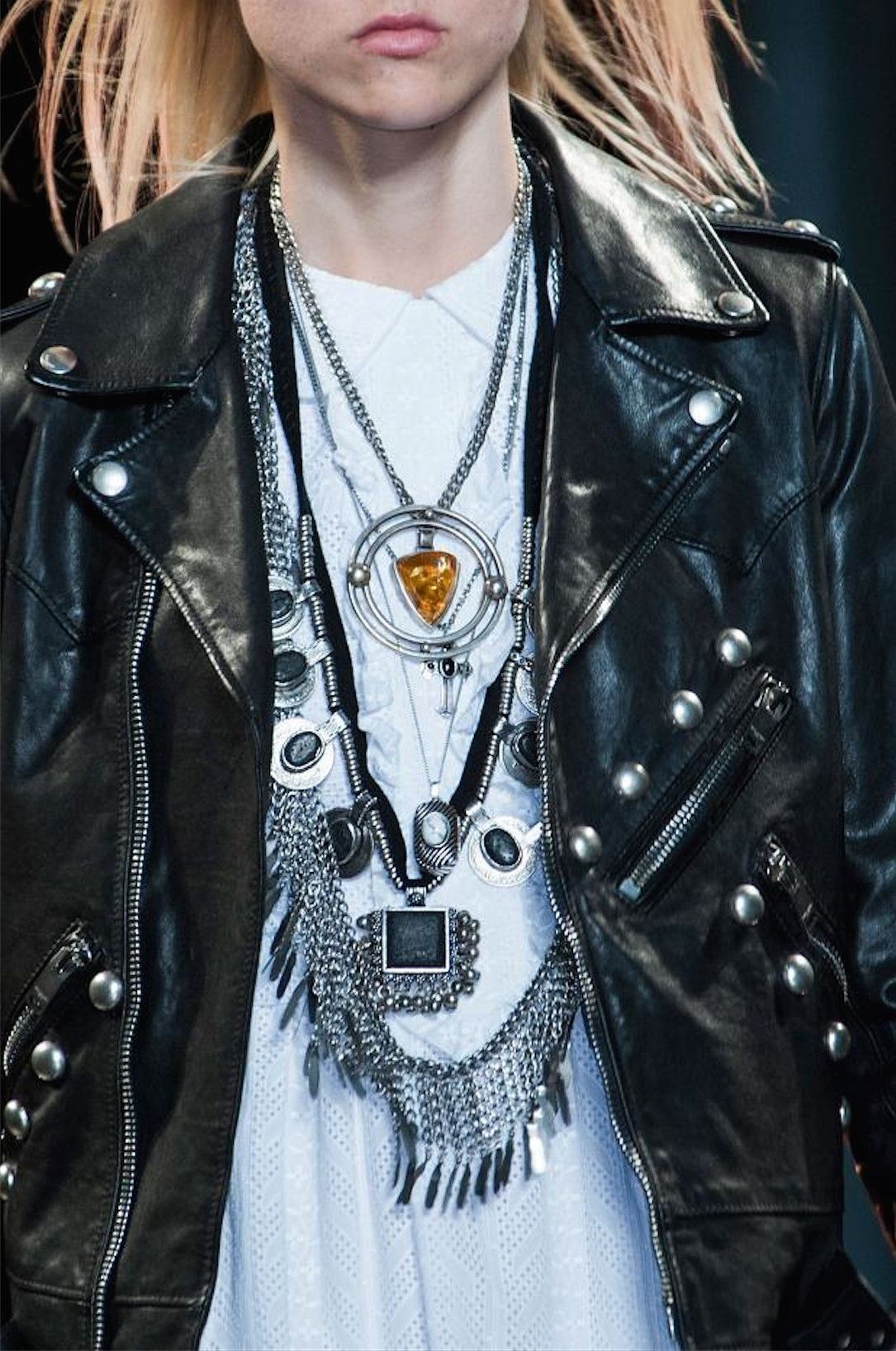 Hedi Slimane × Saint Laurent Paris HOLYGRAIL SS15 PSYCH ROCK FEATHER CHAIN SILVER NECKLACE Size ONE SIZE - 10 Thumbnail