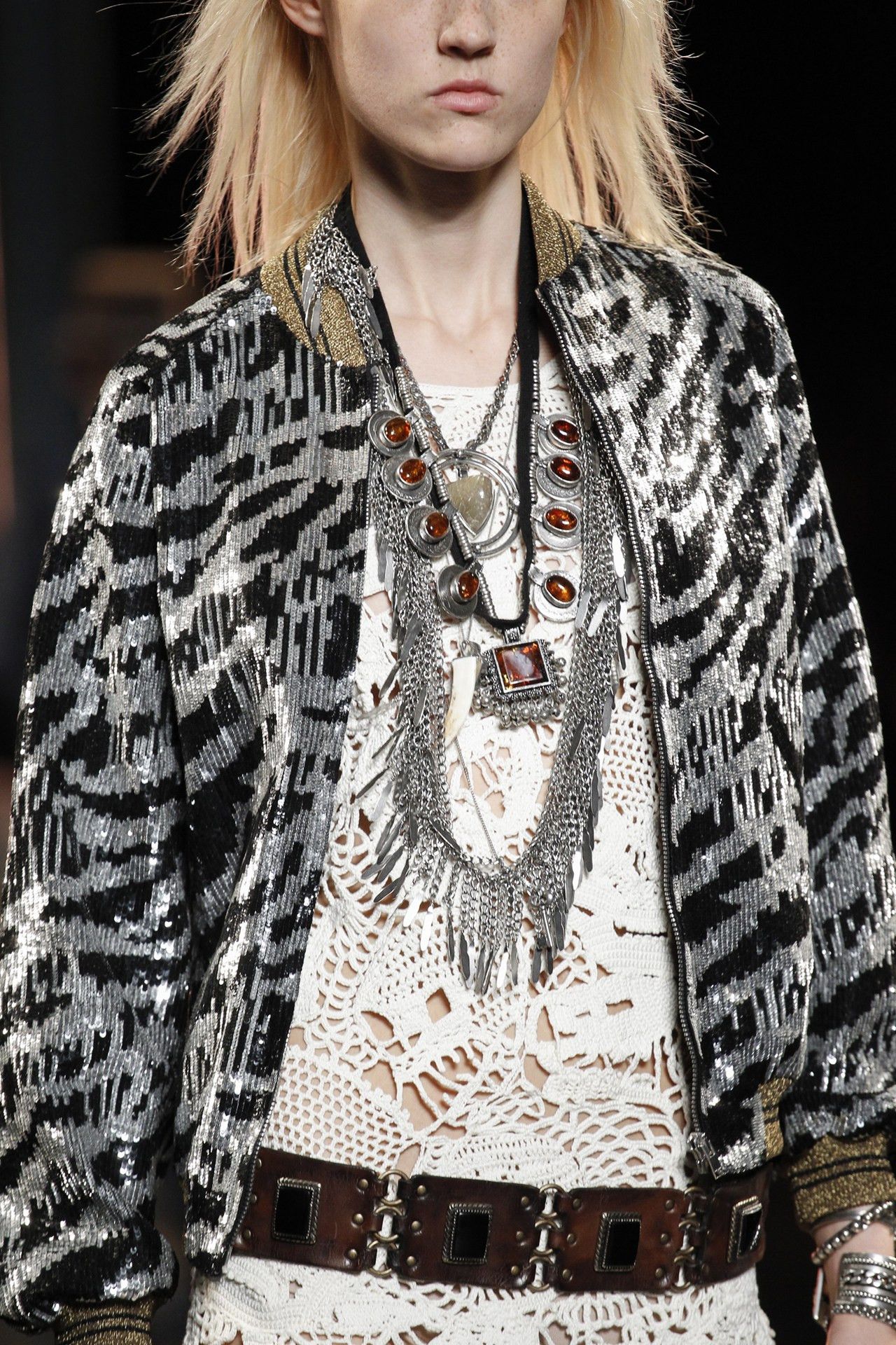 Hedi Slimane × Saint Laurent Paris HOLYGRAIL SS15 PSYCH ROCK FEATHER CHAIN SILVER NECKLACE Size ONE SIZE - 15 Thumbnail