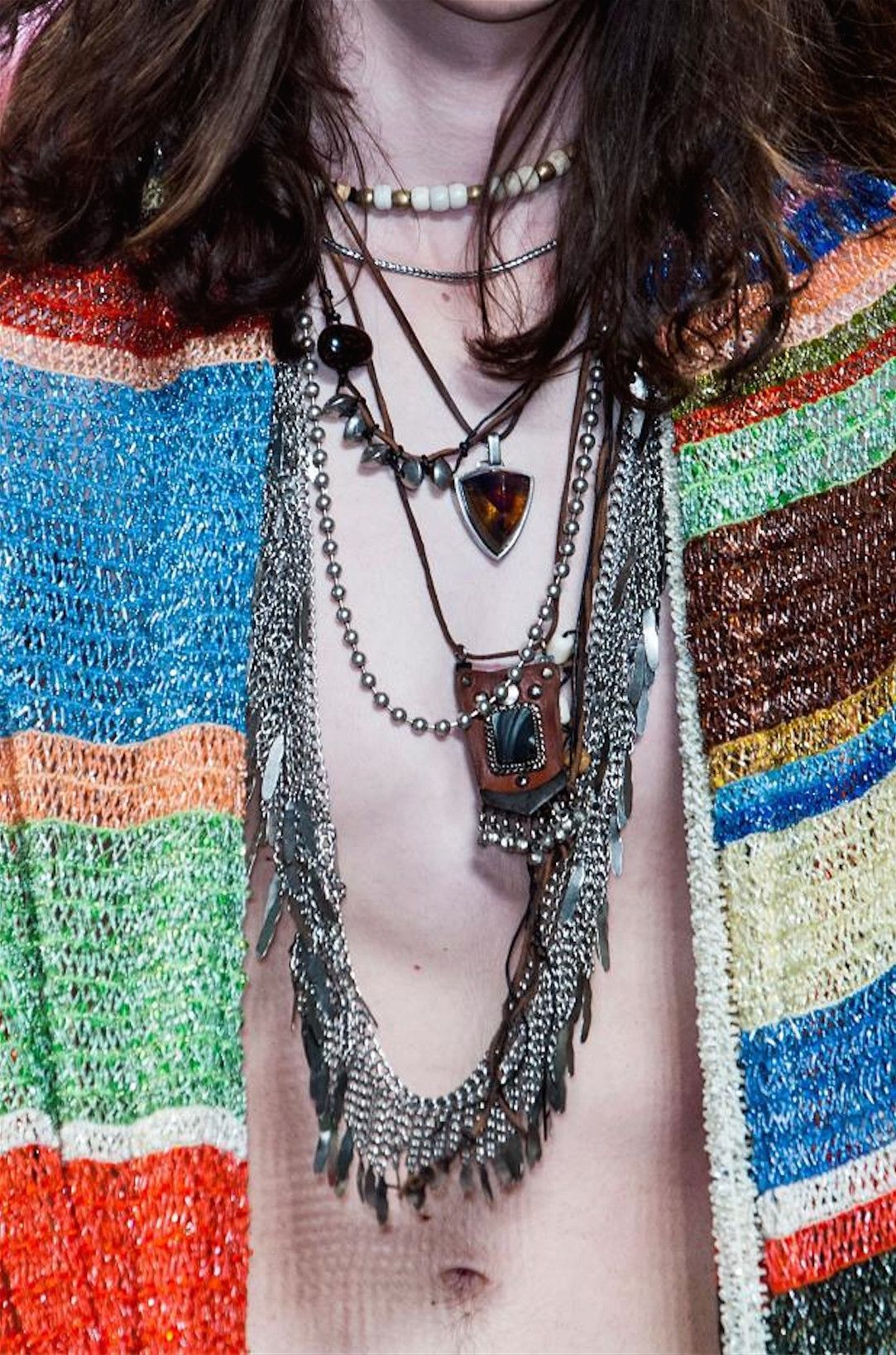 Hedi Slimane × Saint Laurent Paris HOLYGRAIL SS15 PSYCH ROCK FEATHER CHAIN SILVER NECKLACE Size ONE SIZE - 14 Thumbnail