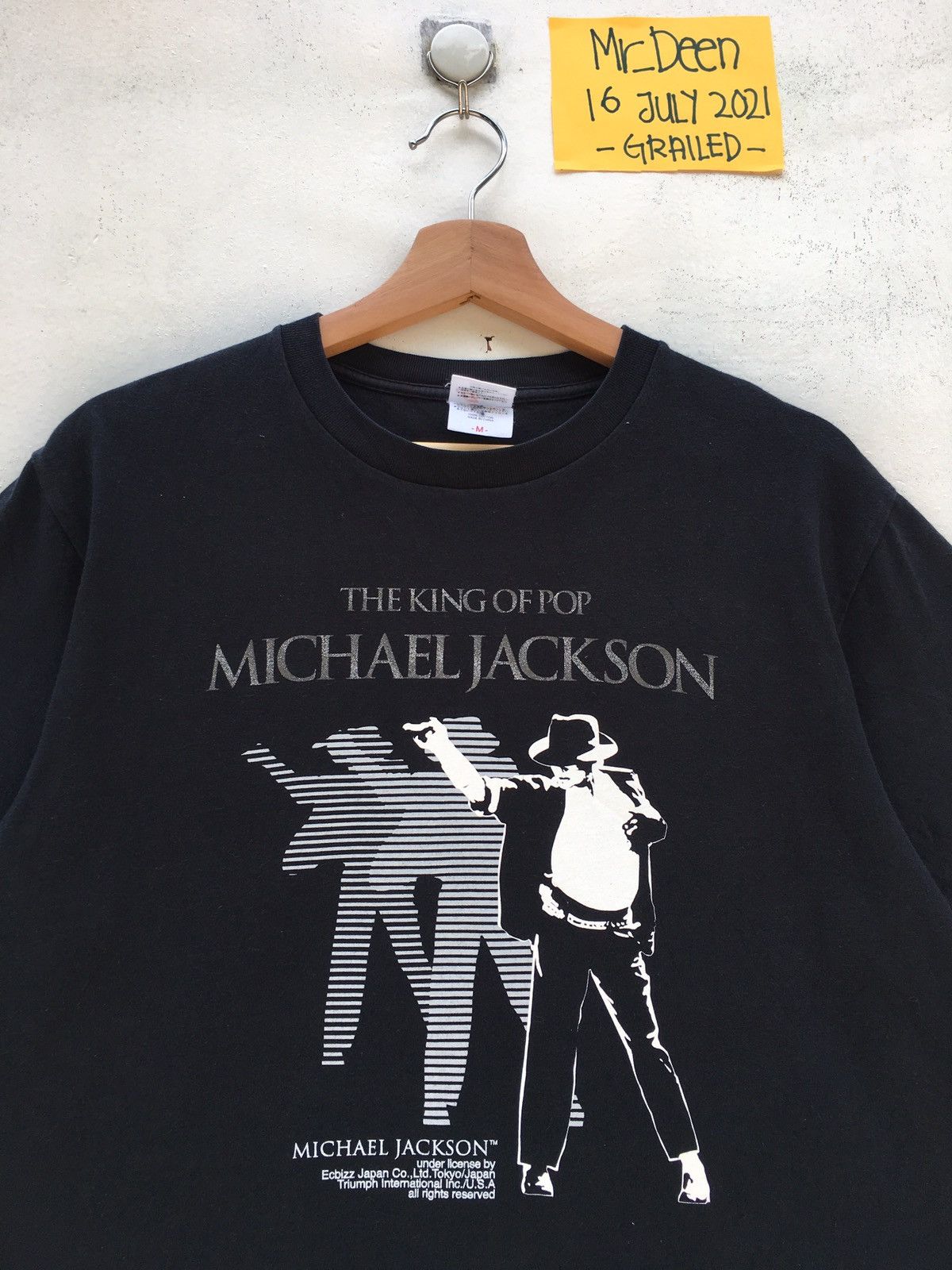 image of King Of Pop Michael Jackson Tshirt in White, Men's (Size Medium)