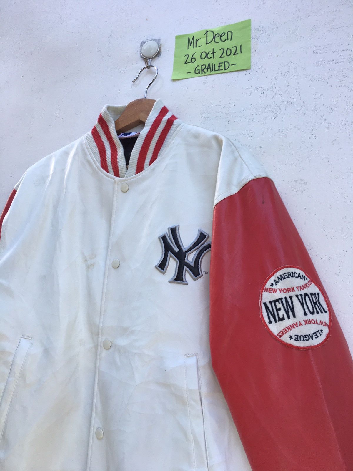 New York Yankees Rare Vintage New York Yankees Leather Jacket Size US L / EU 52-54 / 3 - 6 Thumbnail