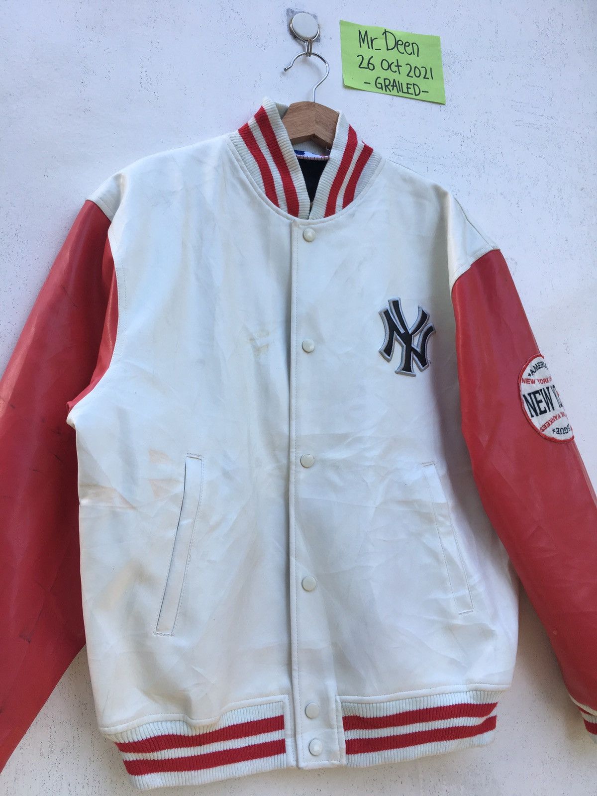 New York Yankees Rare Vintage New York Yankees Leather Jacket Size US L / EU 52-54 / 3 - 5 Thumbnail