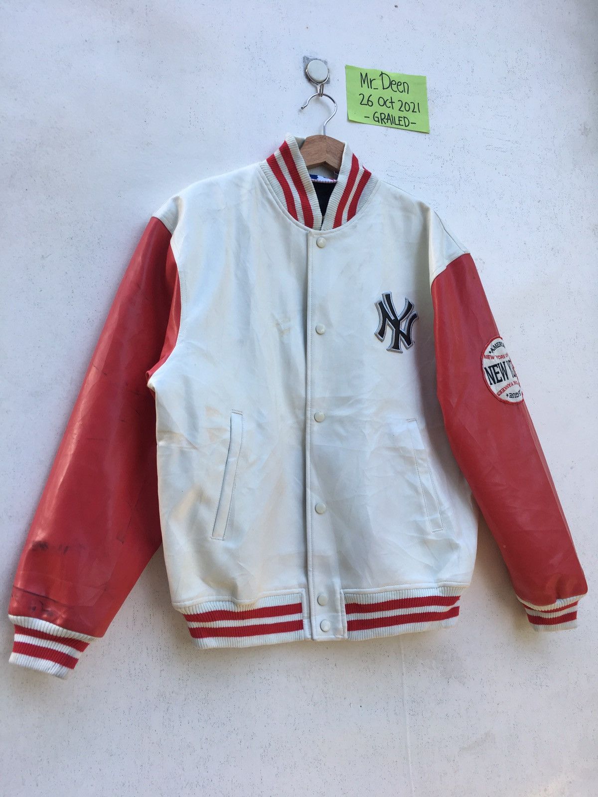 New York Yankees Rare Vintage New York Yankees Leather Jacket Size US L / EU 52-54 / 3 - 2 Thumbnail