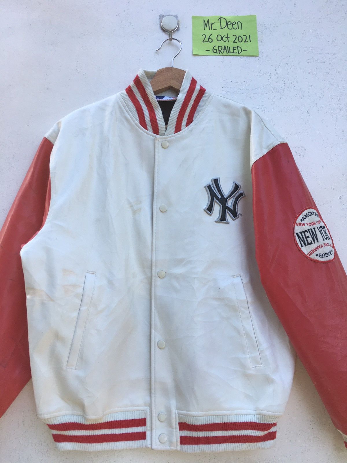 New York Yankees Rare Vintage New York Yankees Leather Jacket Size US L / EU 52-54 / 3 - 4 Thumbnail