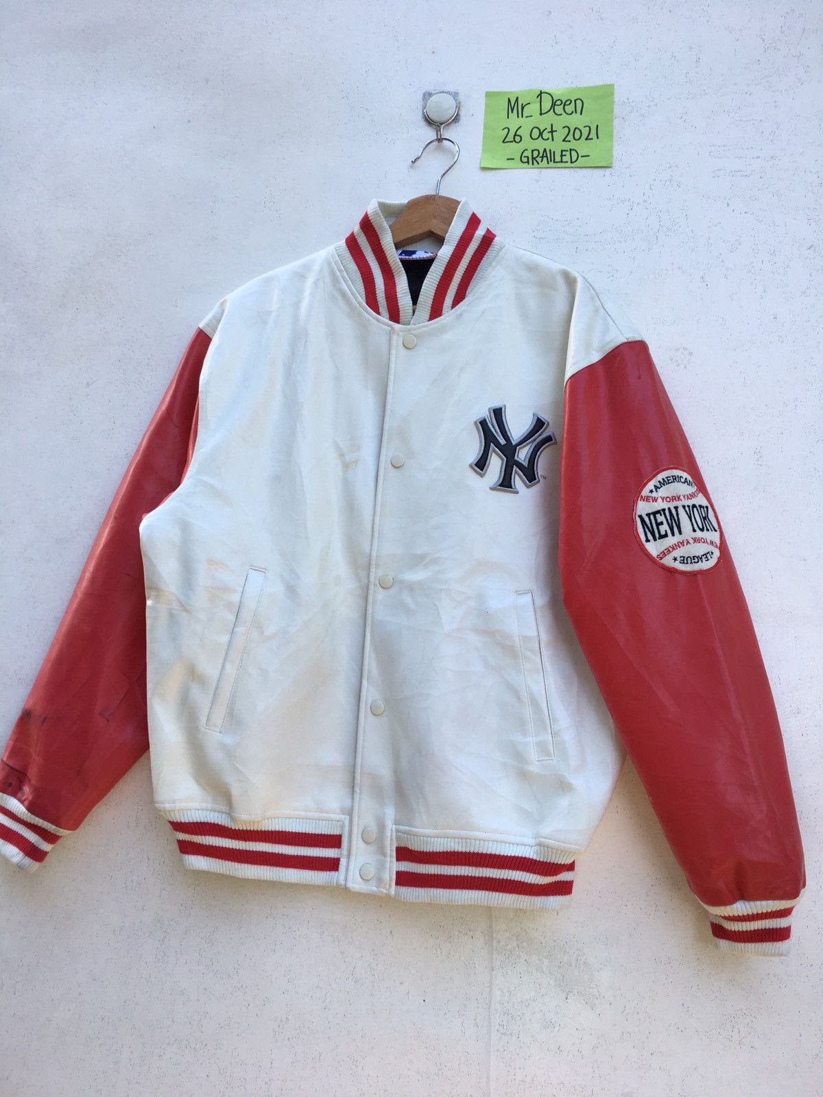New York Yankees Rare Vintage New York Yankees Leather Jacket Size US L / EU 52-54 / 3 - 3 Thumbnail
