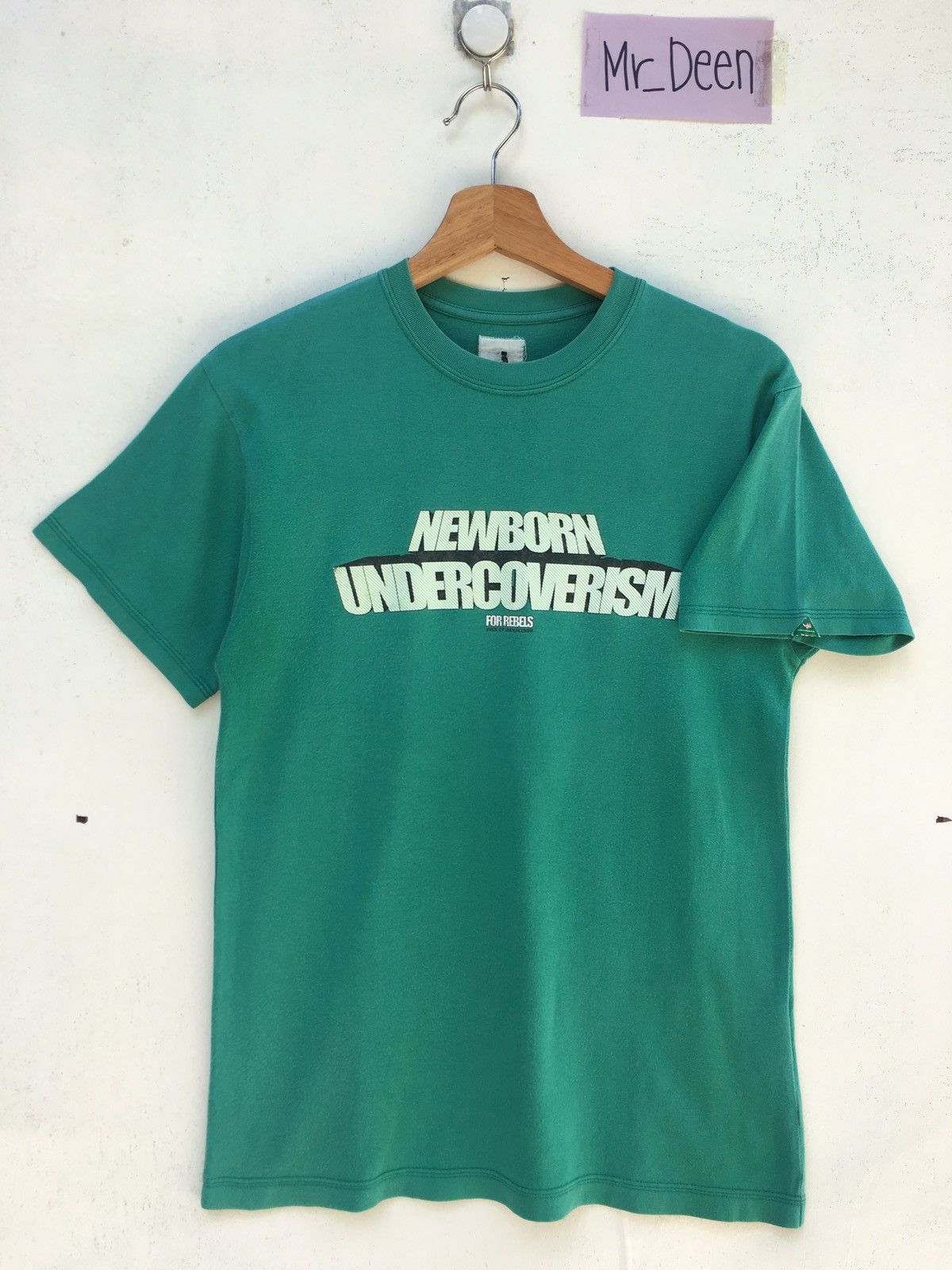 image of Jun Takahashi x Undercover Newborn Undercoverism For Rebels Tshirt in Green, Men's (Size Small)