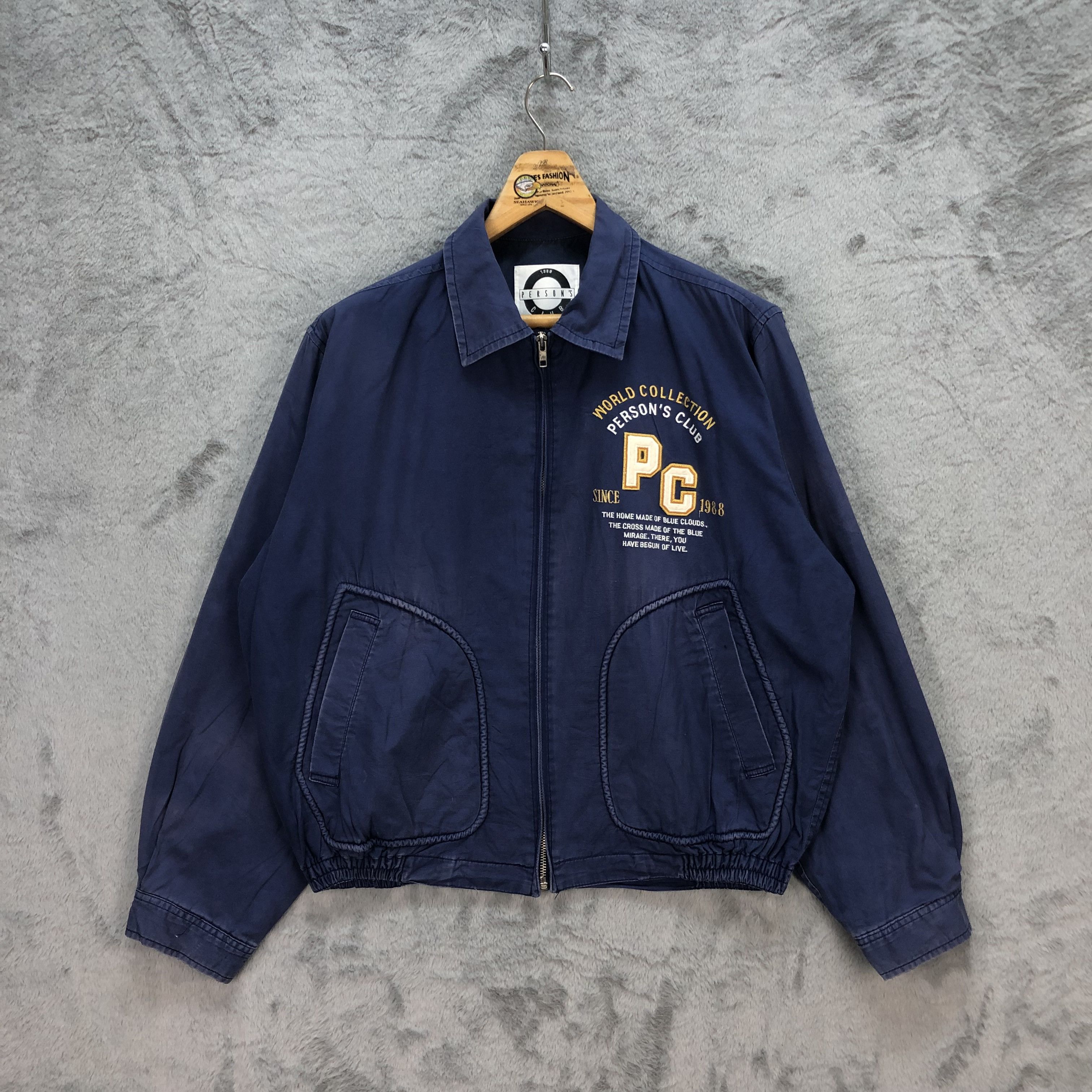 PERSON'S VINTAGE PERSON'S CLUB BIG LOGO CASUAL JACKET #5766-206 Size US M / EU 48-50 / 2 - 3 Thumbnail