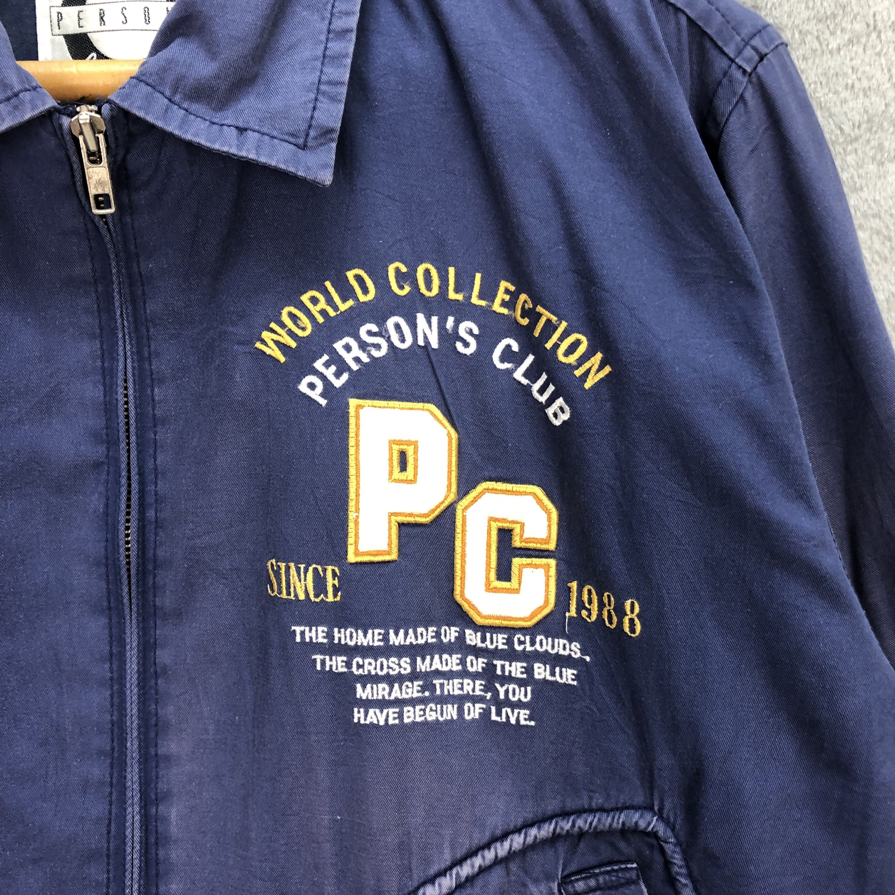 PERSON'S VINTAGE PERSON'S CLUB BIG LOGO CASUAL JACKET #5766-206 Size US M / EU 48-50 / 2 - 5 Thumbnail