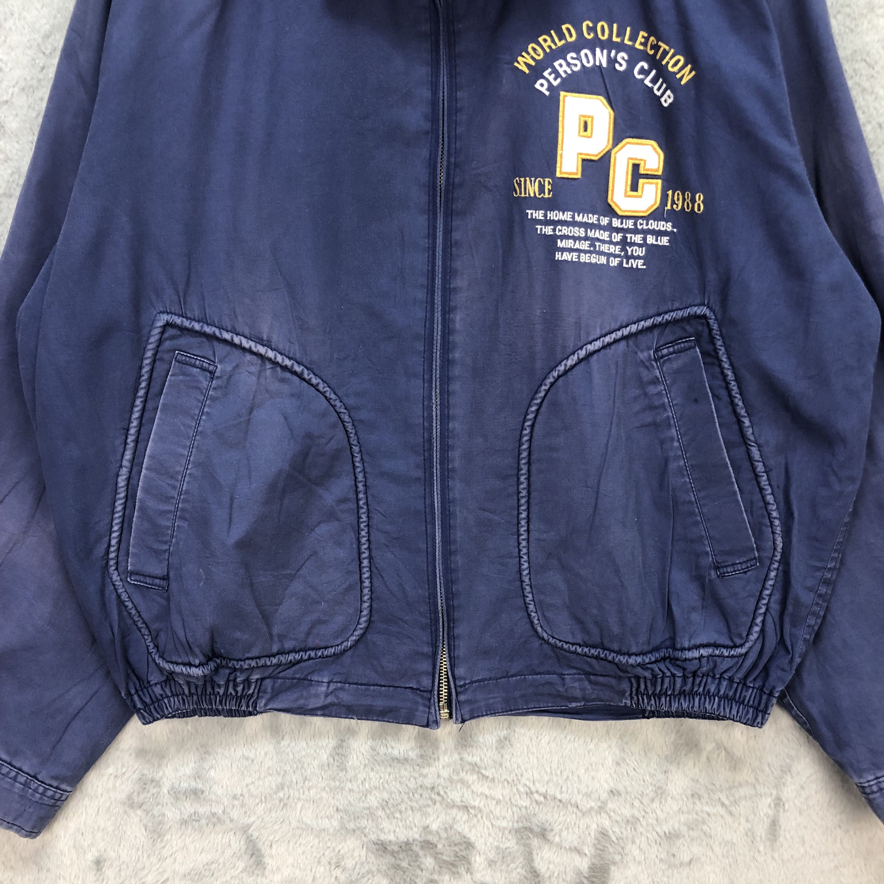 PERSON'S VINTAGE PERSON'S CLUB BIG LOGO CASUAL JACKET #5766-206 Size US M / EU 48-50 / 2 - 6 Thumbnail