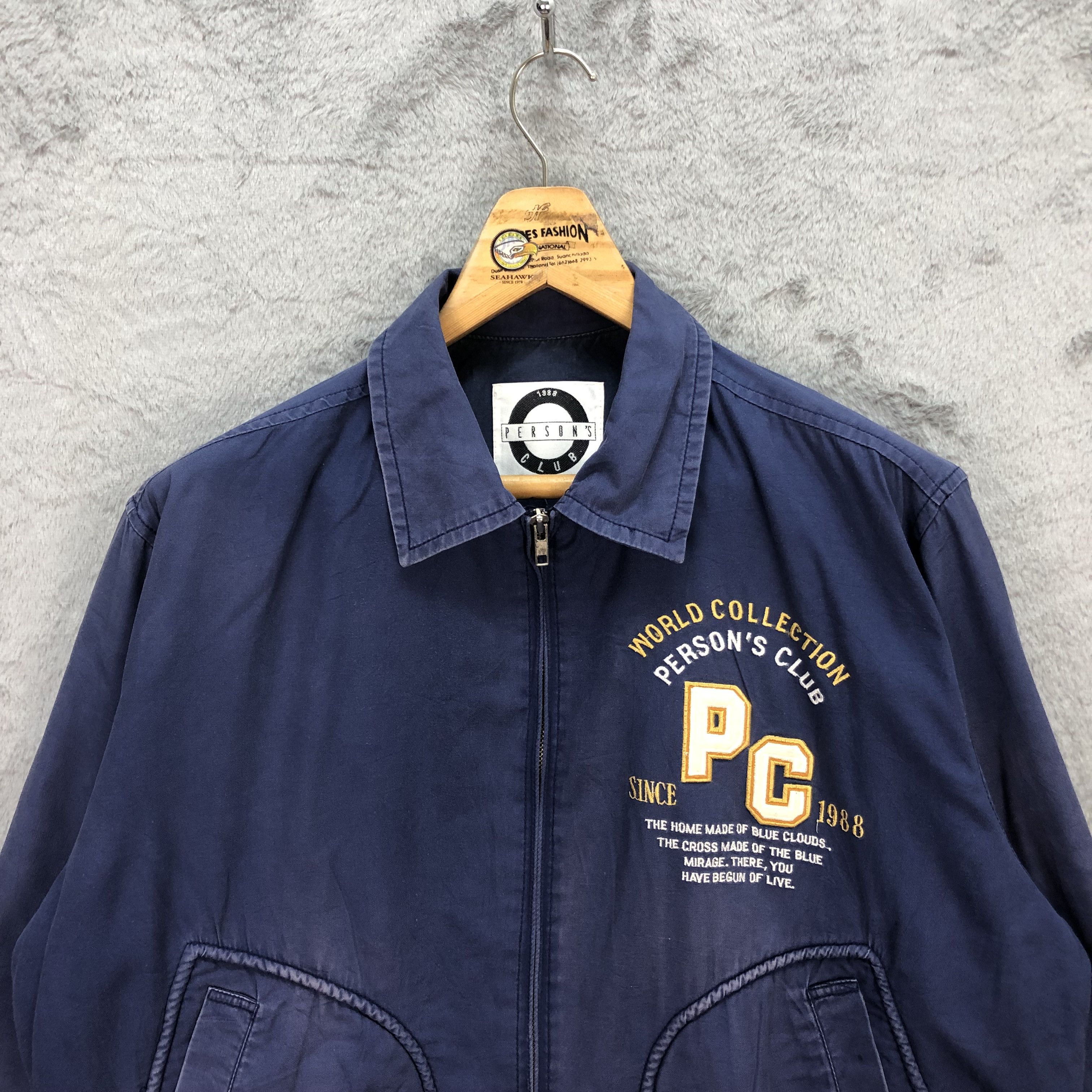 PERSON'S VINTAGE PERSON'S CLUB BIG LOGO CASUAL JACKET #5766-206 Size US M / EU 48-50 / 2 - 4 Thumbnail
