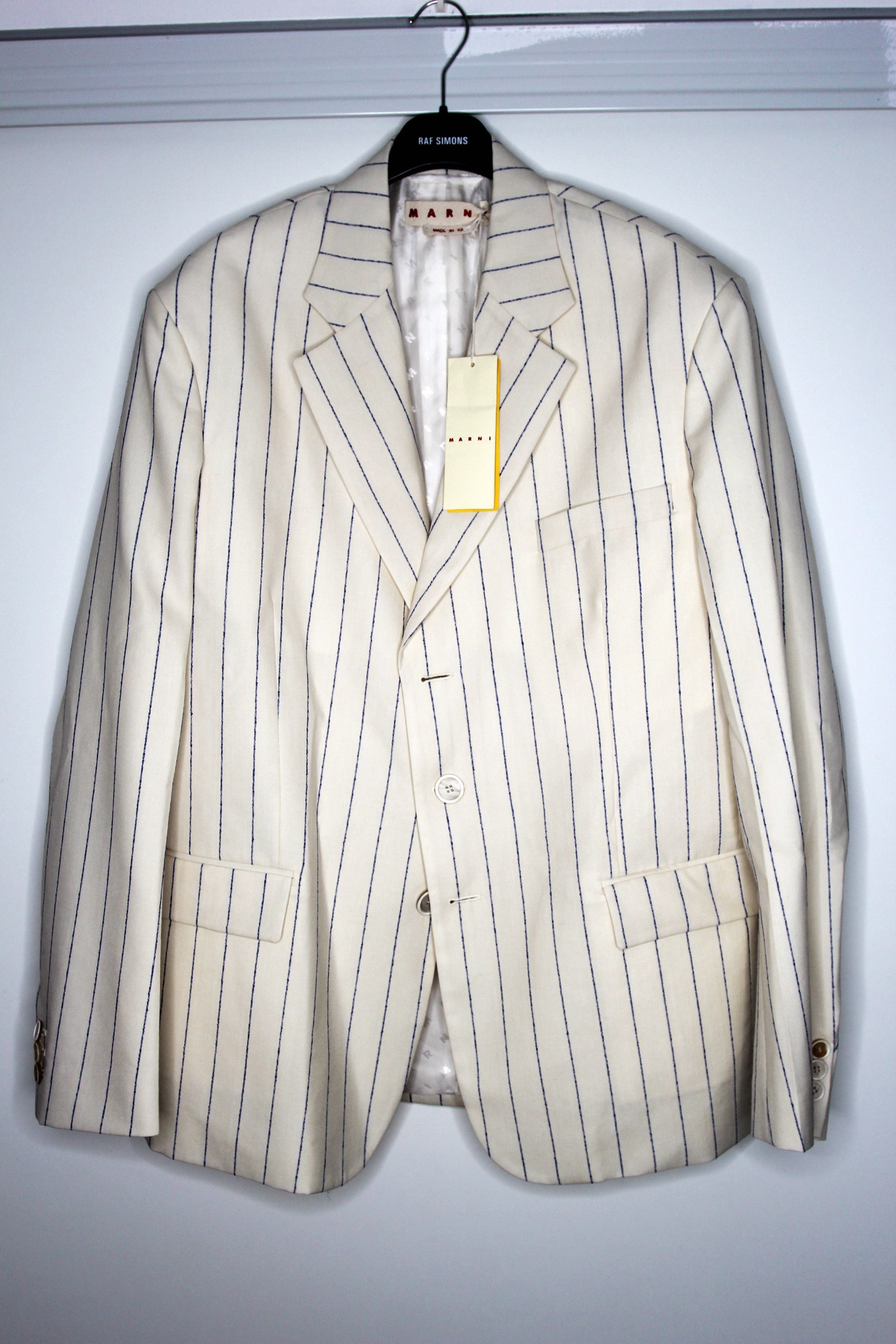 Marni BNWT SS22 MARNI PIN STRIPE WOL FRESCO JACKET 54 Size US L / EU 52-54 / 3 - 2 Thumbnail