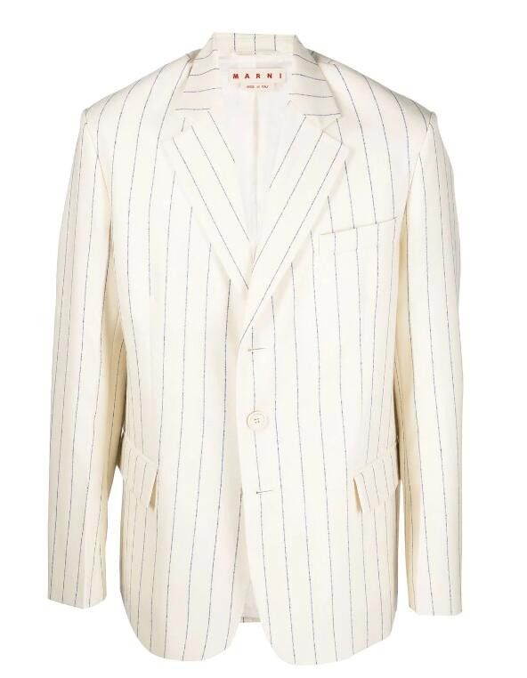 Marni BNWT SS22 MARNI PIN STRIPE WOL FRESCO JACKET 54 Size US L / EU 52-54 / 3 - 11 Thumbnail