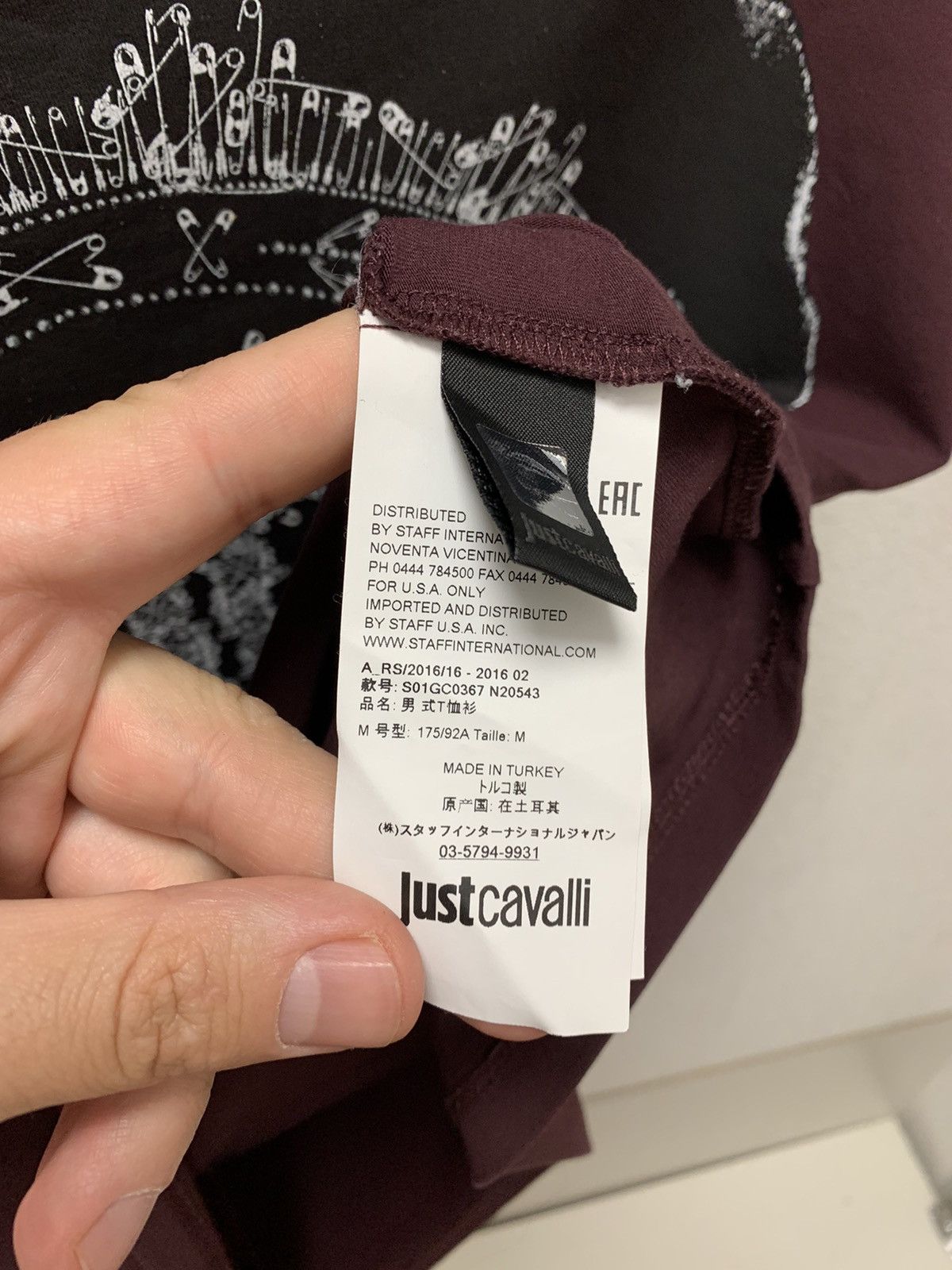 Just Cavalli Just cavalli purple t-shirt big logo M sz Size US M / EU 48-50 / 2 - 6 Thumbnail